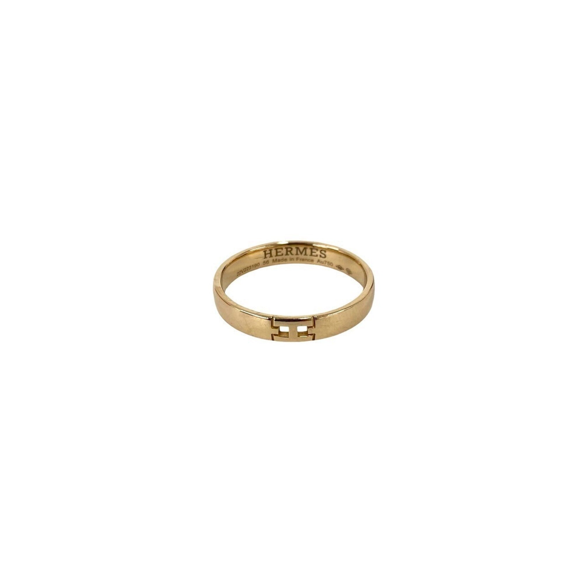 Hermes Gold Pink Gold (18K) Band Ring (Pre-Owned)