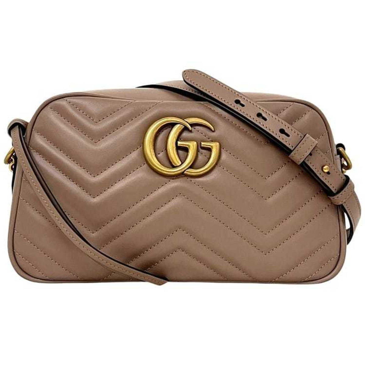 Gucci Beige Leather Shoulder Bag (Pre-Owned)