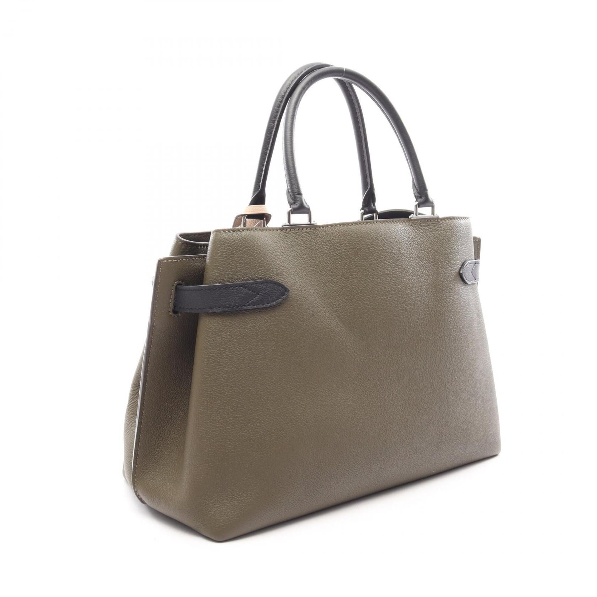 Louis Vuitton Black Khaki Noir Leather Handbag (Pre-Owned)