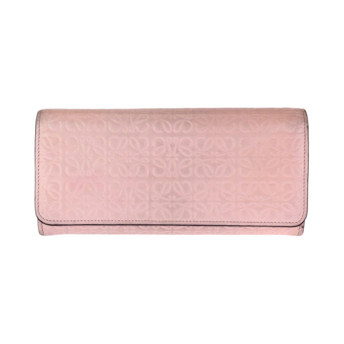 Loewe Pink Leather Long Wallet (Bi-Fold) (Pre-Owned)