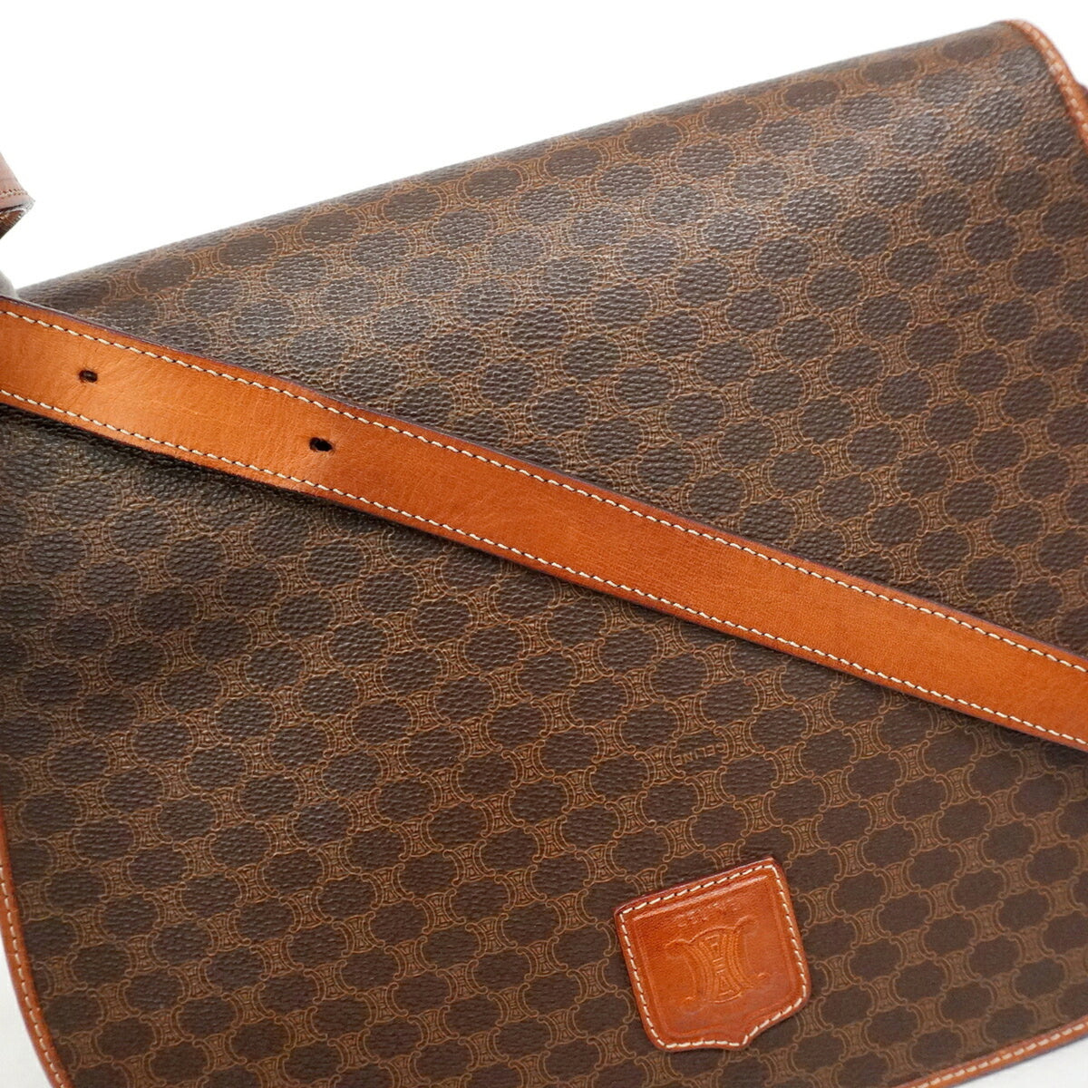 Celine Brown Pvc Shoulder Bag (Pre-Owned)