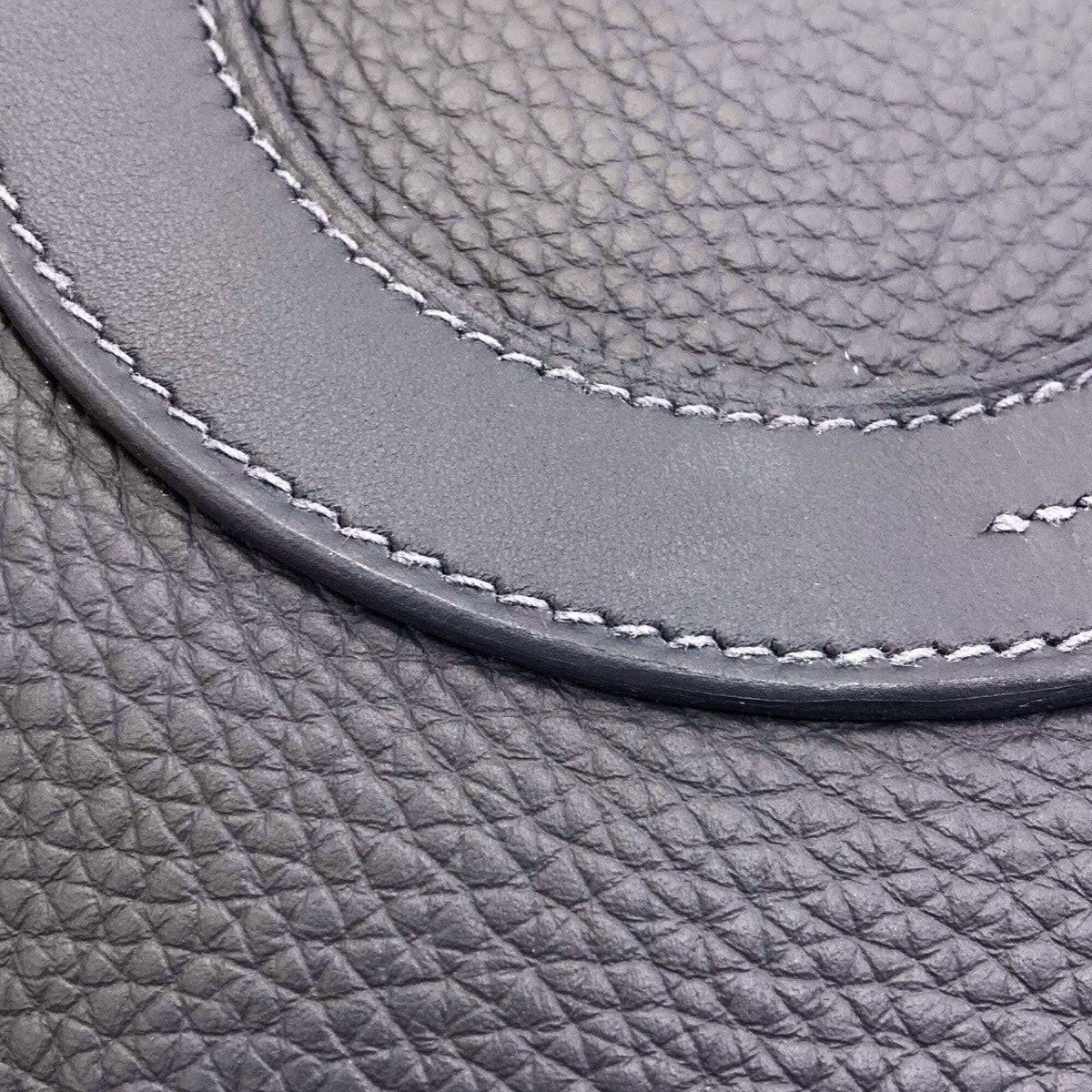 Hermes Gray Taurillon Clemence Leather Handbag (Pre-Owned)