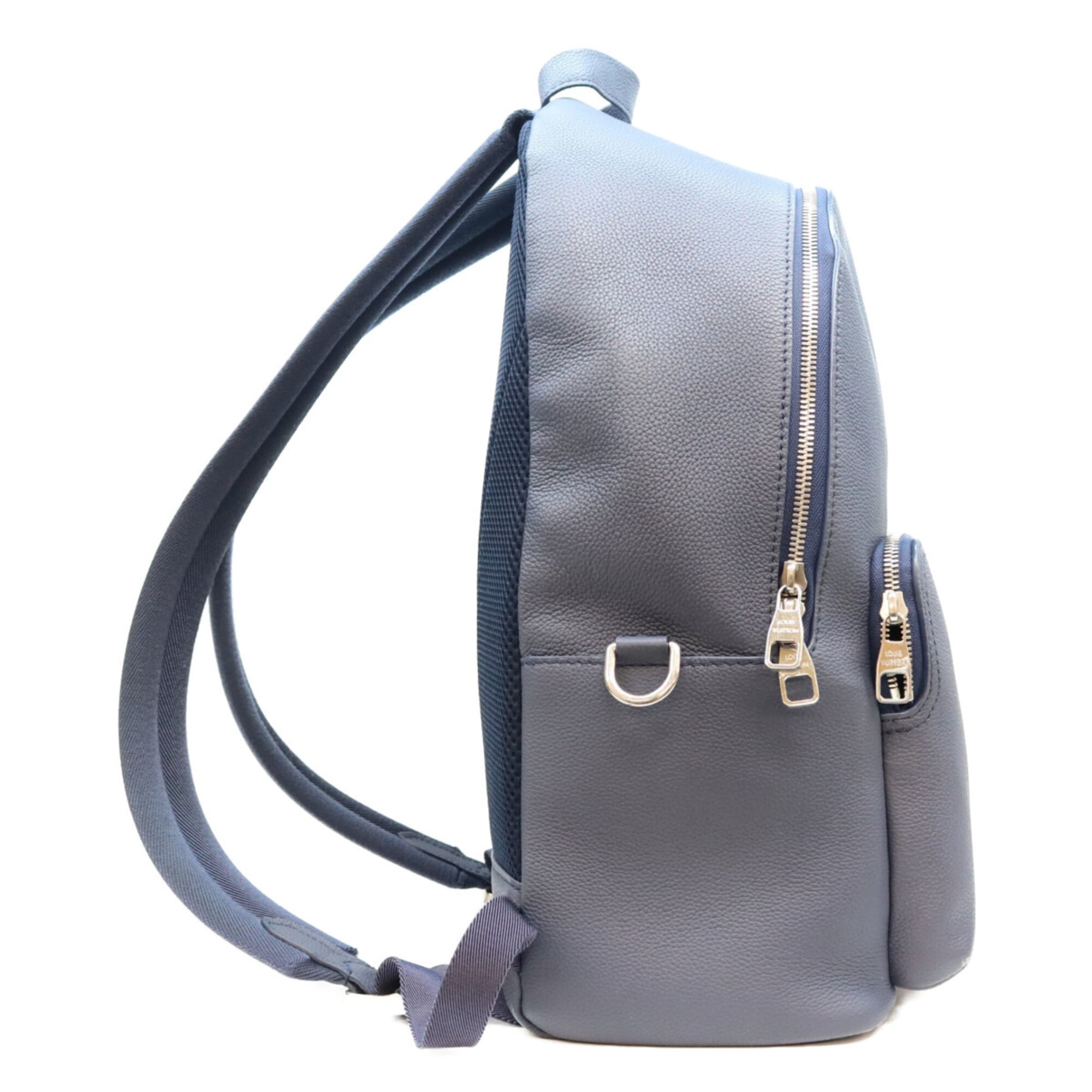 Louis Vuitton Navy Leather Backpack (Pre-Owned)