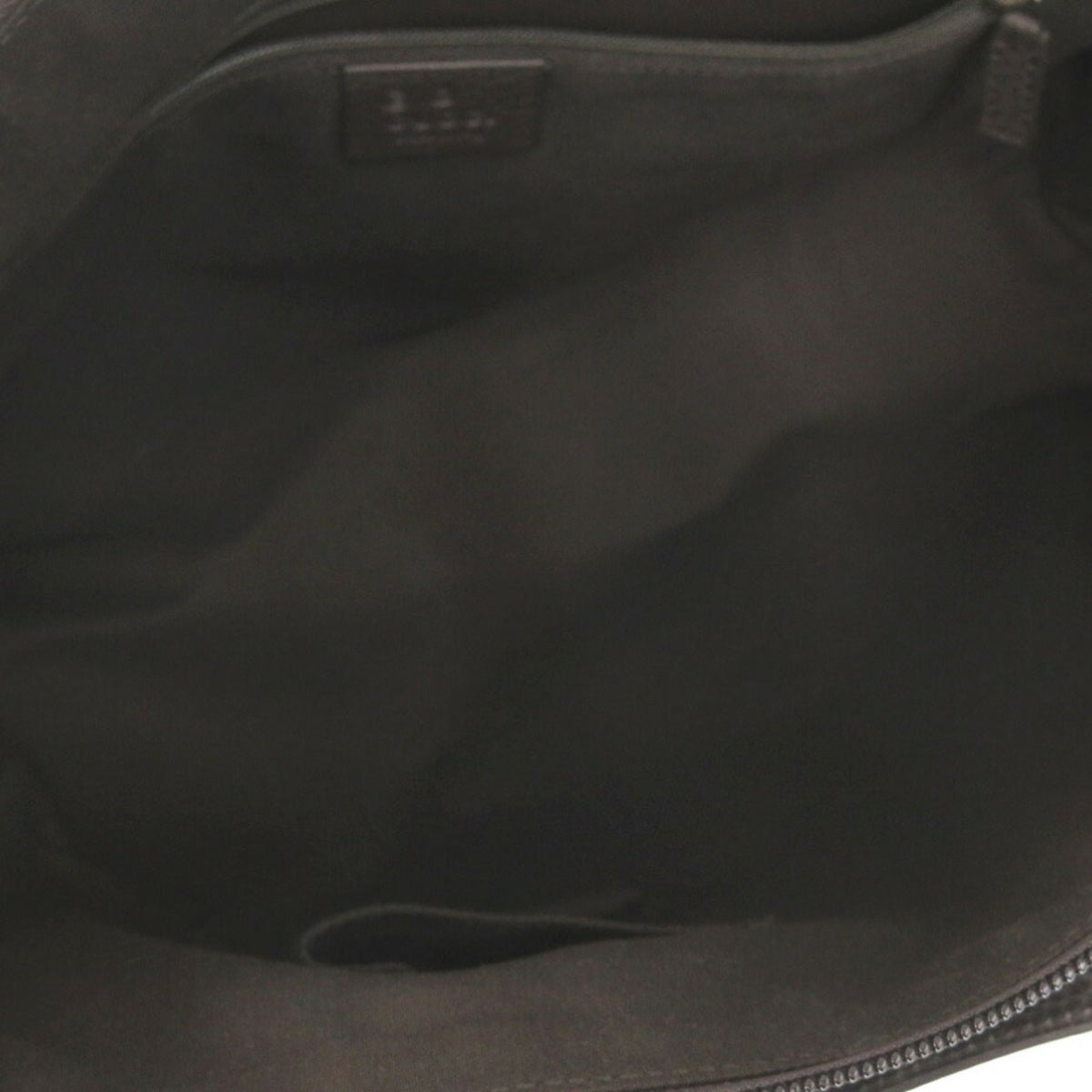 Gucci Dark Brown Canvas Leather Tote Bag (Pre-Owned)