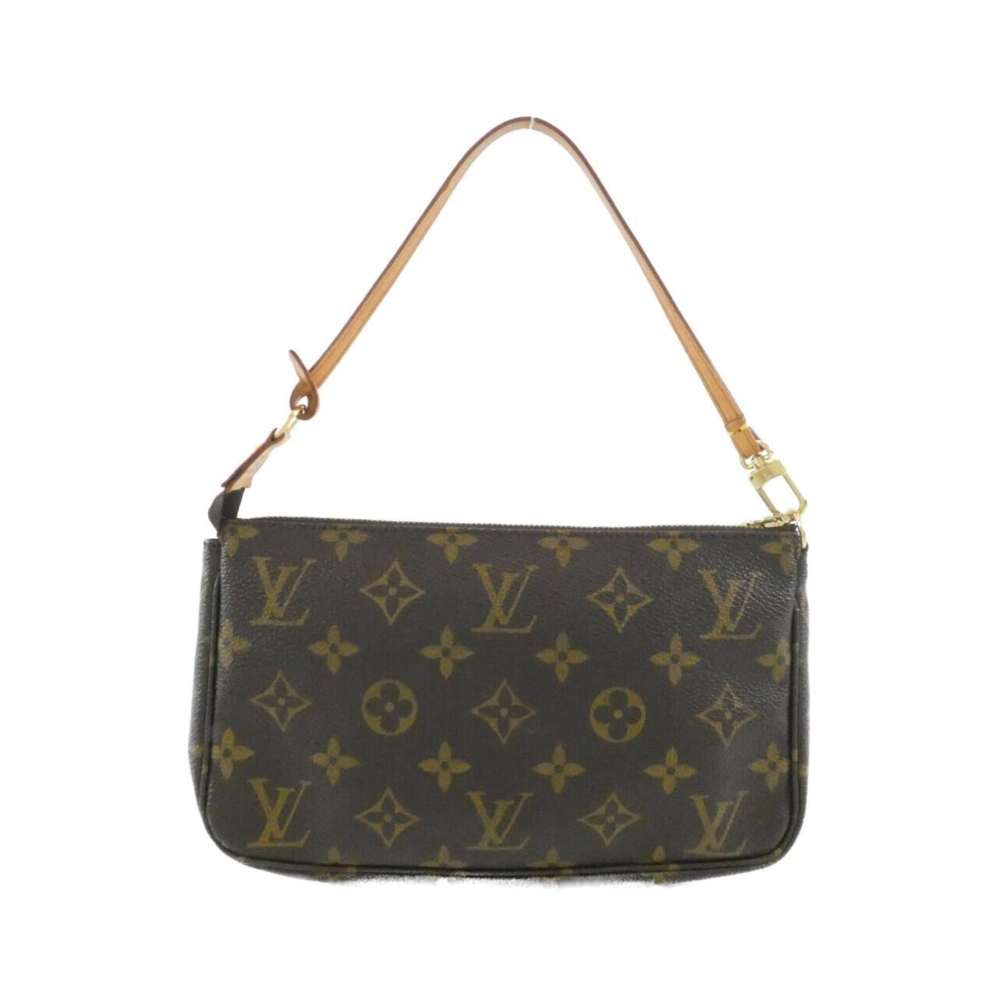 Louis Vuitton Monogram Marron Coated Canvas Pochette (Pre-Owned)