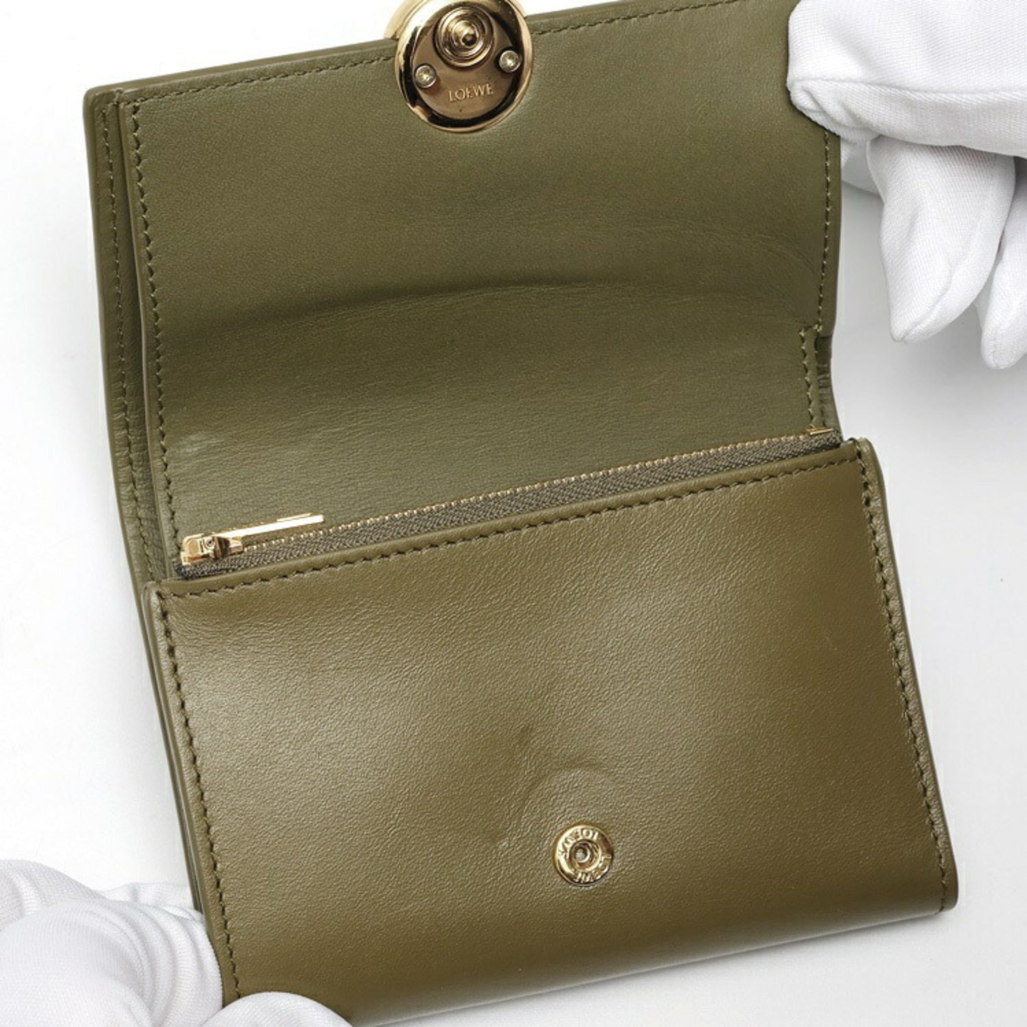 Loewe Khaki Wallet (Tri-Fold) (Pre-Owned)