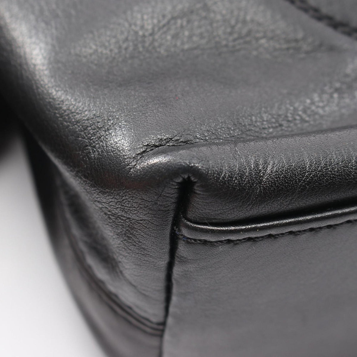 Chanel Black Brown Leather Handbag Tote Bag (Pre-Owned)