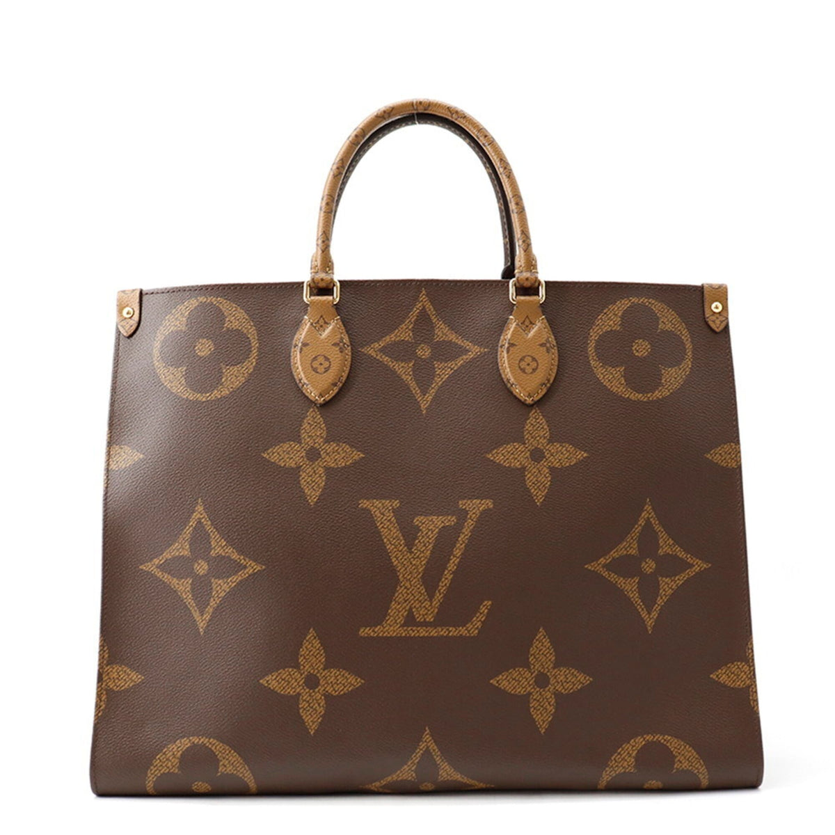 Louis Vuitton Red Color Monogram Reverse Monogram Tote Bag (Pre-Owned)