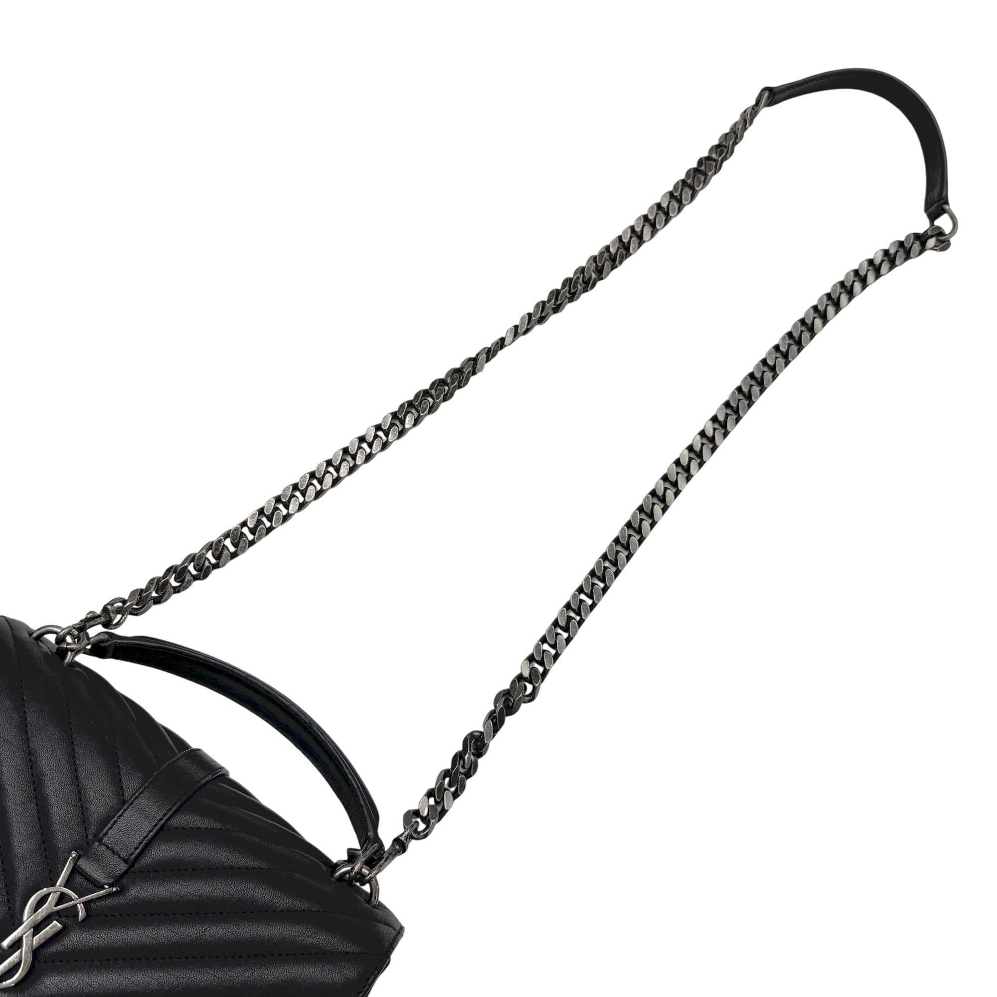 Saint Laurent Black Leather Shoulder Bag (Pre-Owned)