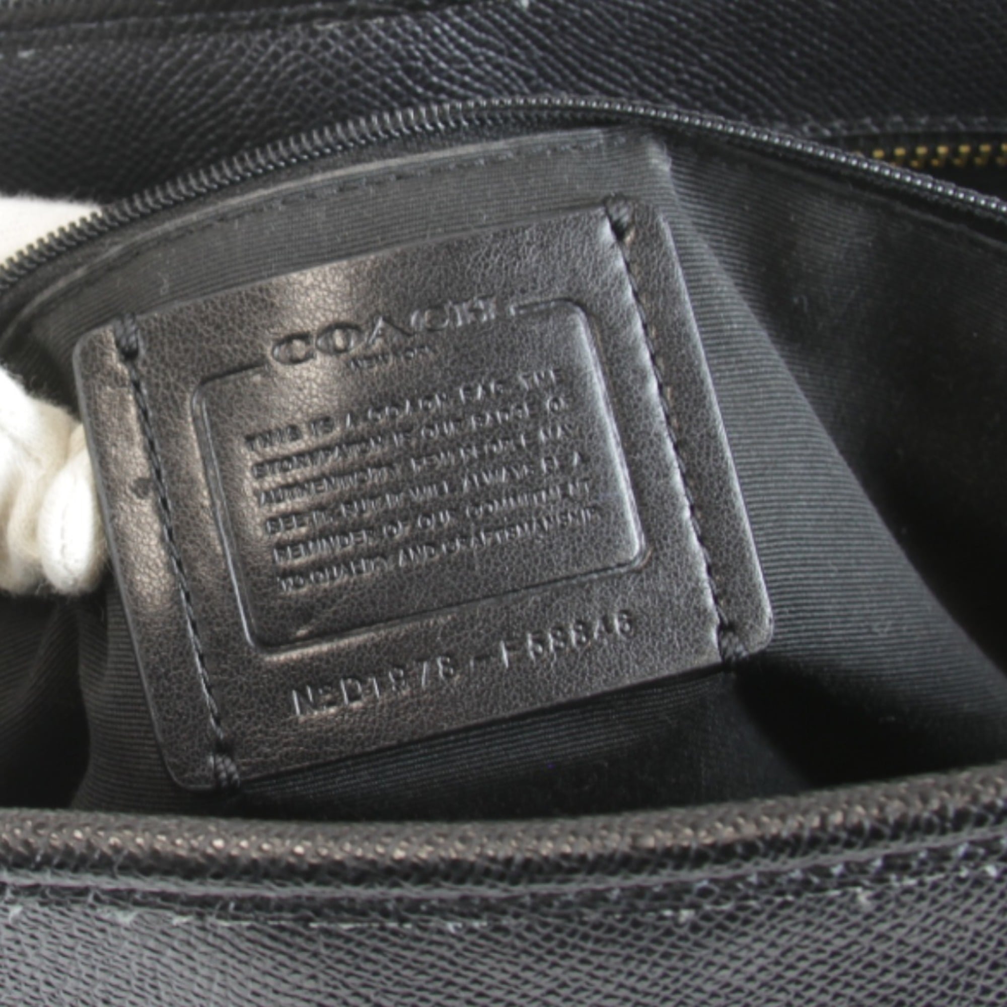Coach Black Leather Tote Bag (Pre-Owned)