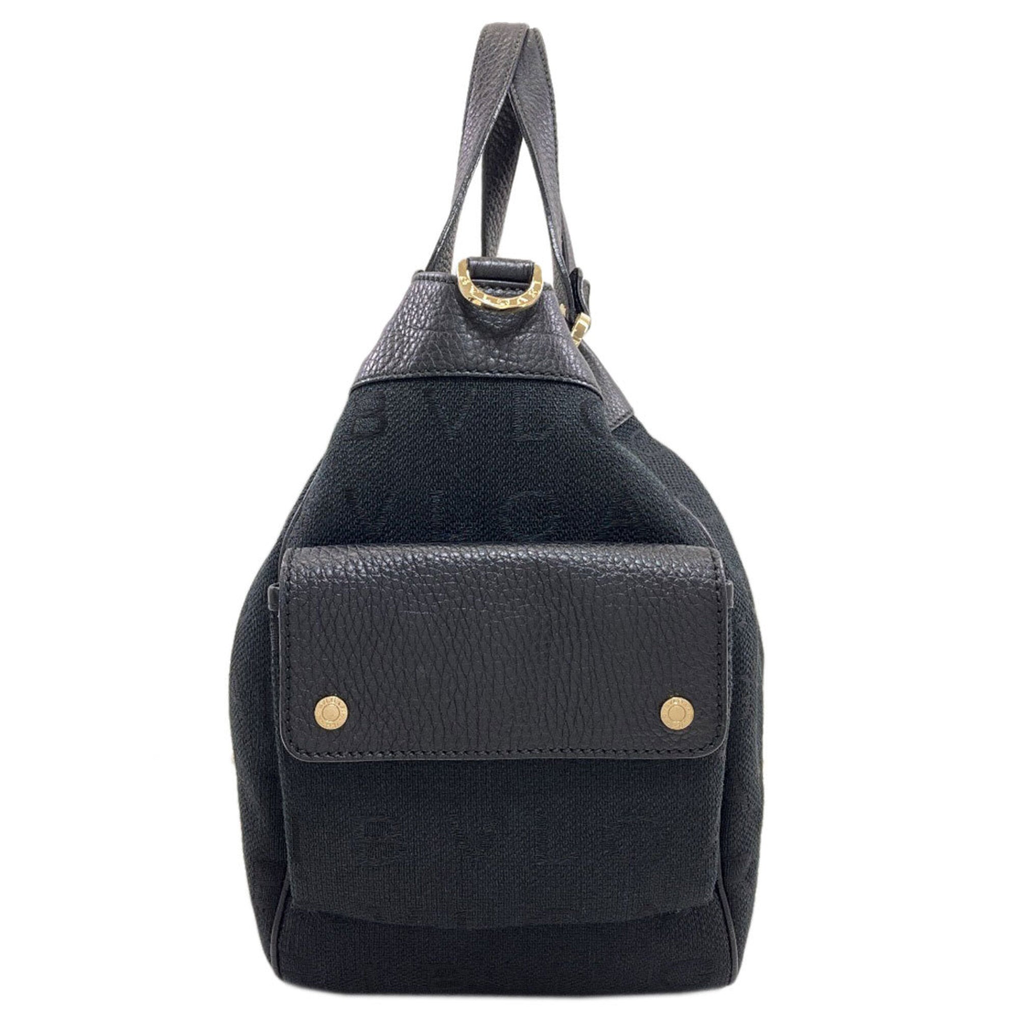 Bvlgari Black Canvas Tote Bag (Pre-Owned)