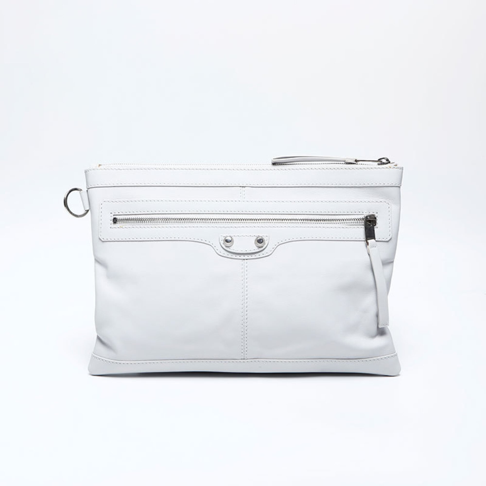 Balenciaga White Leather Clutch Bag (Pre-Owned)