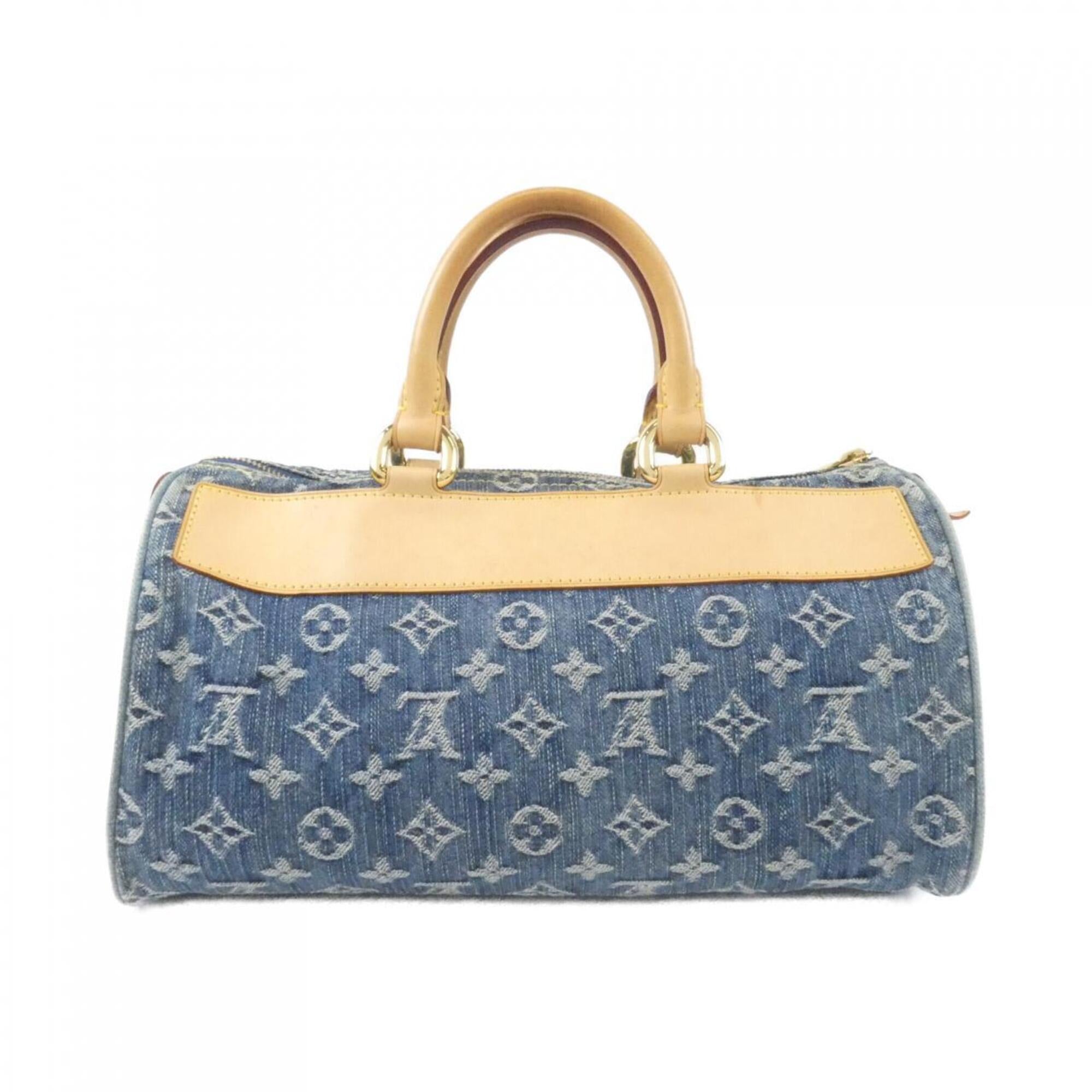 Louis Vuitton Blue Denim Canvas Boston Bag (Pre-Owned)