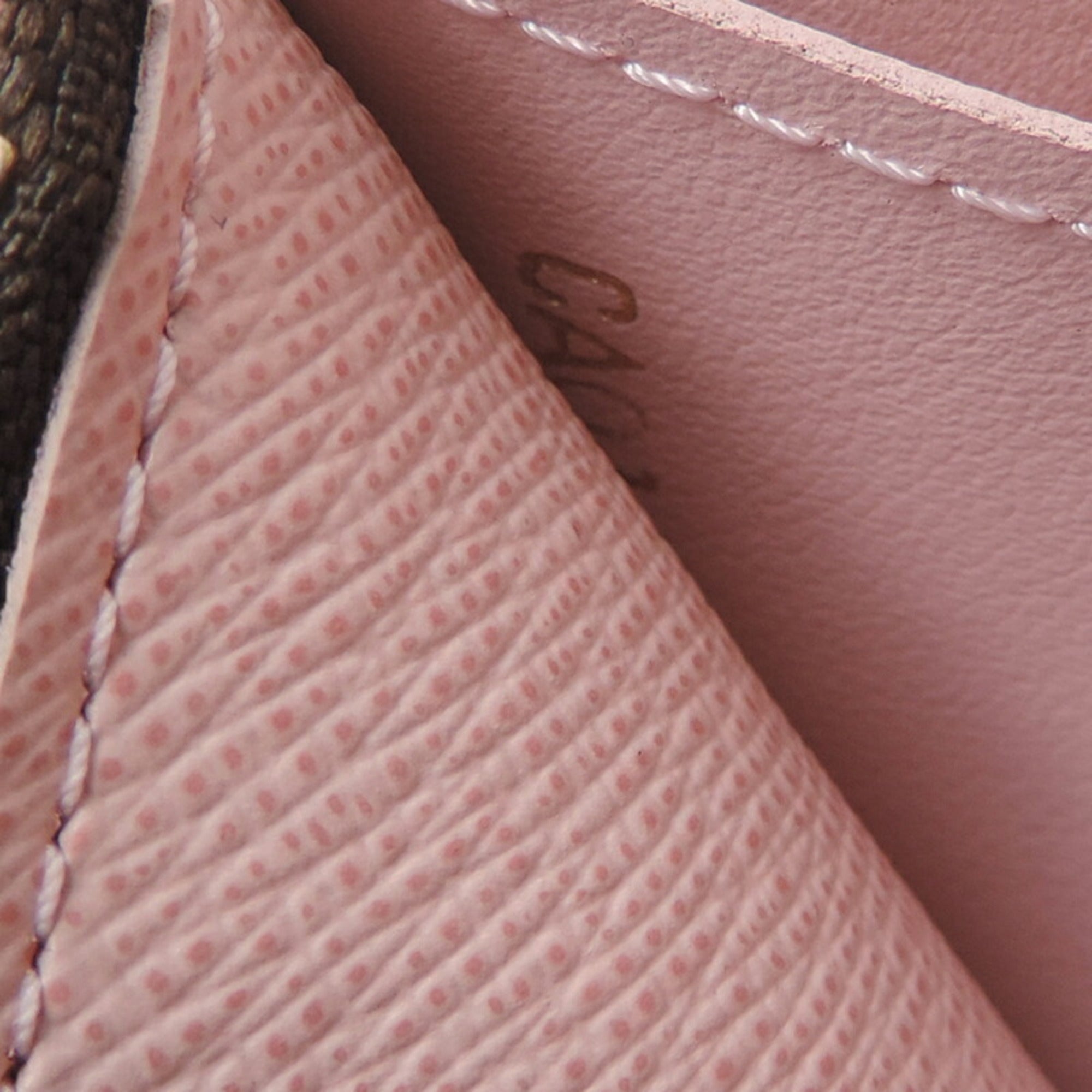 Louis Vuitton Brown Ebene Pink Rose Ballerine Damier Canvas Long Wallet (Bi-Fold) (Pre-Owned)