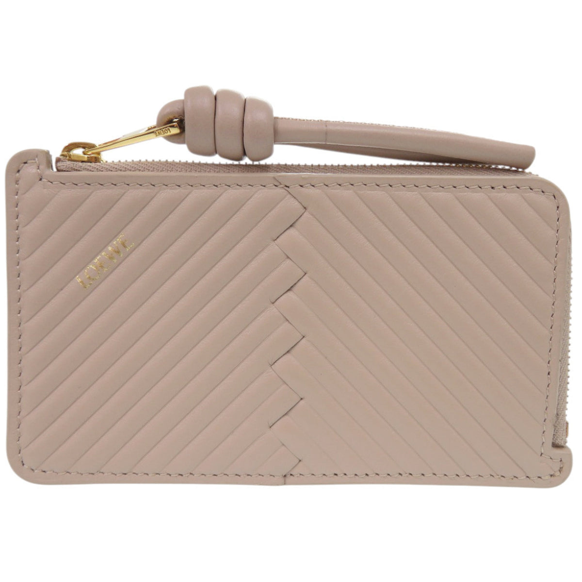 Loewe Beige Leather Coin Purse/Coin Case (Pre-Owned)