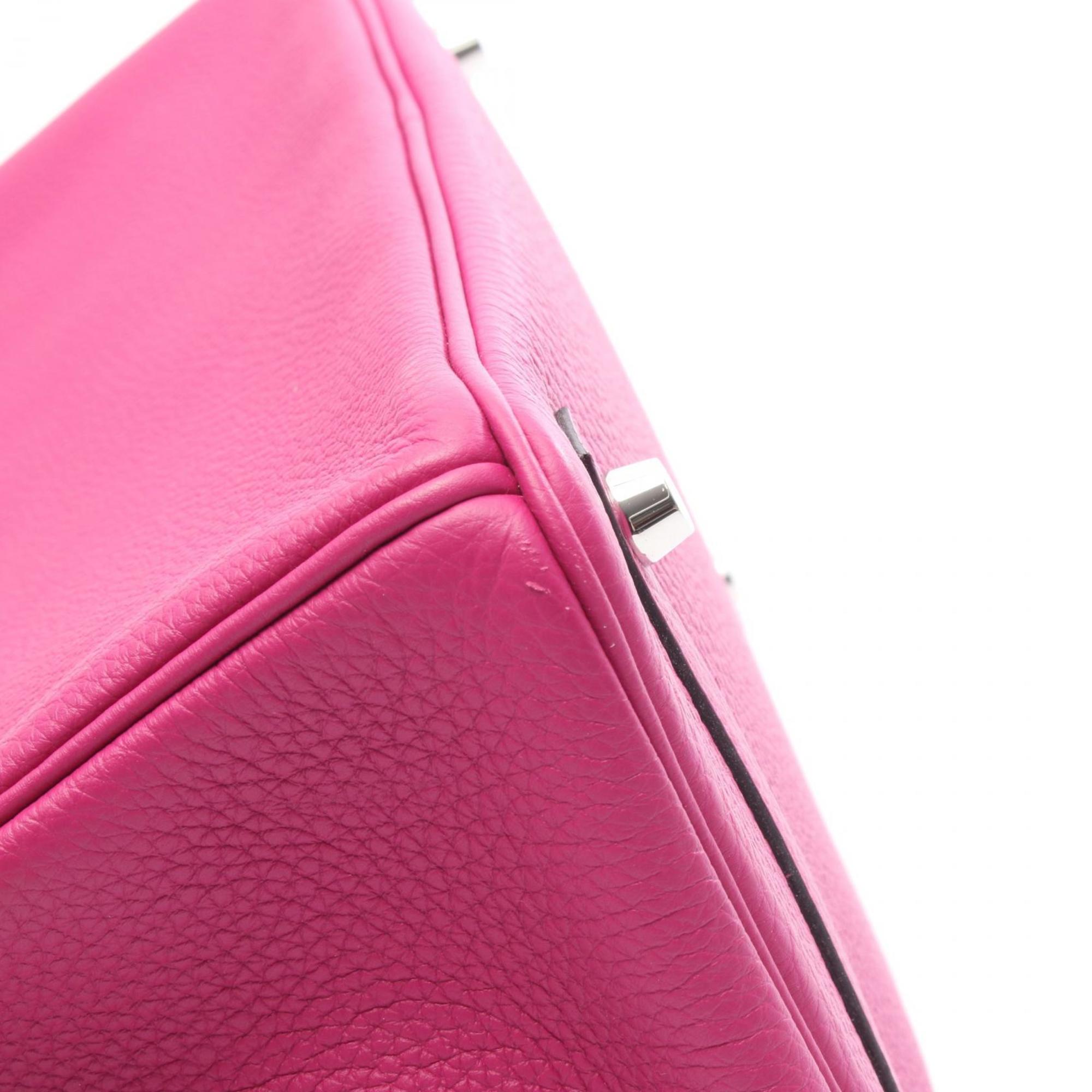 Hermes Pink Leather Handbag (Pre-Owned)