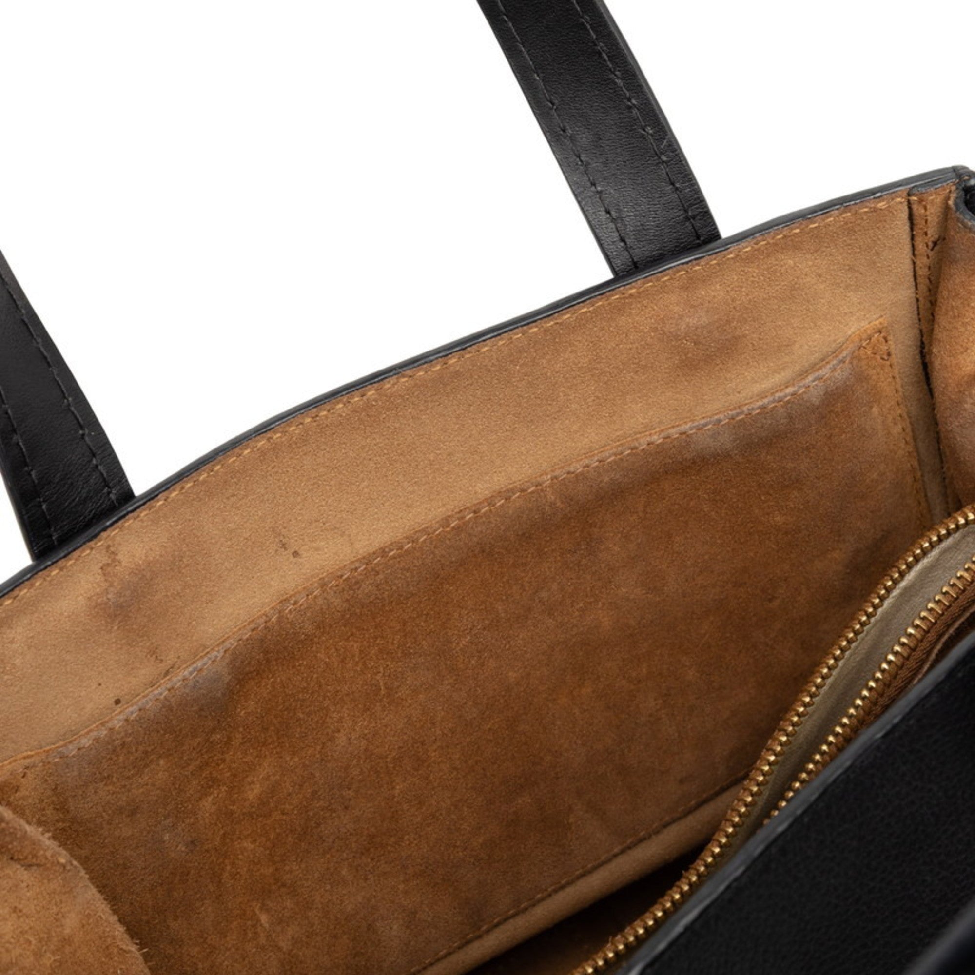 Loewe Black Leather Handbag Shoulder Bag (Pre-Owned)