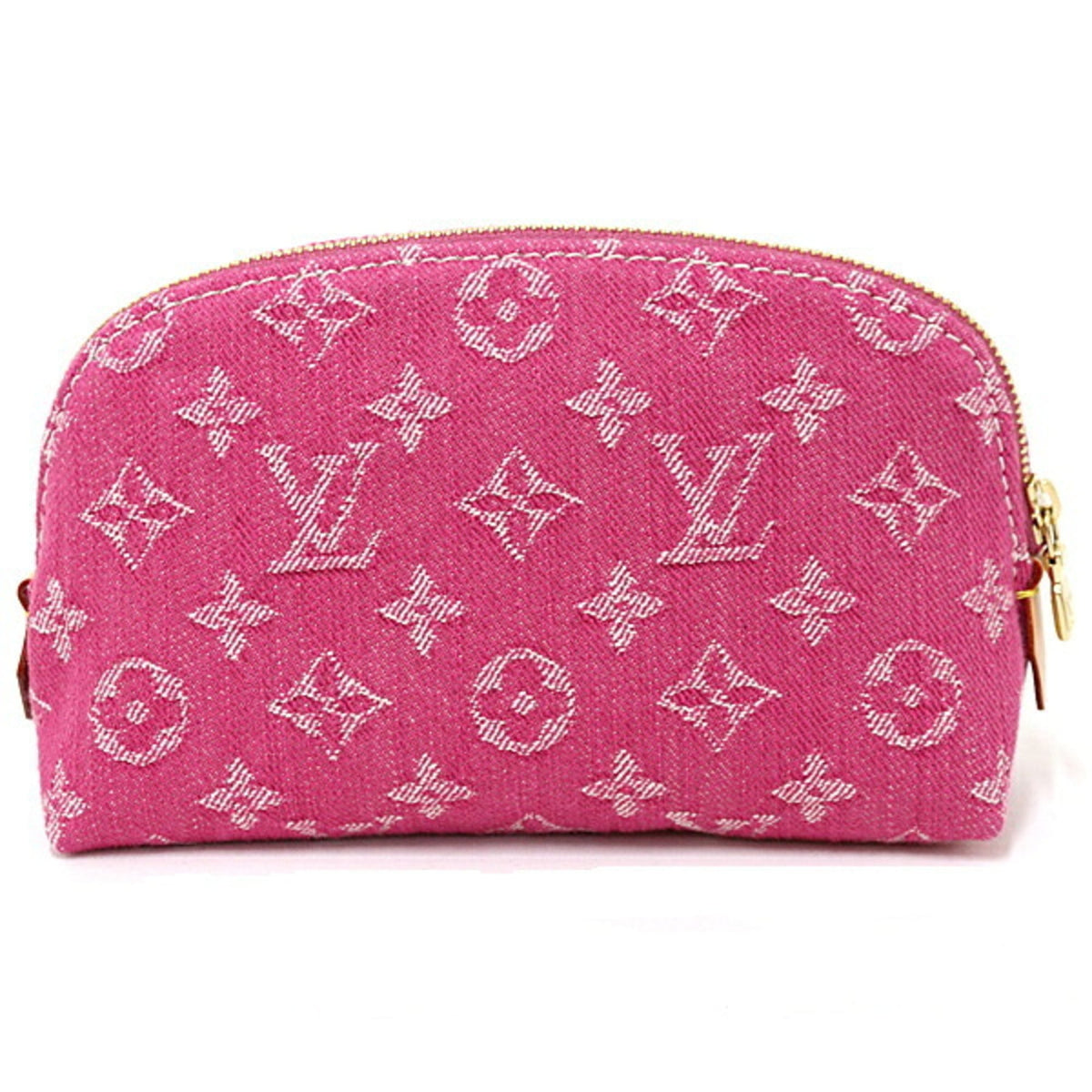 Louis Vuitton Monogram Denim Fuchsia Monogram Denim Pochette Pouch (Pre-Owned)