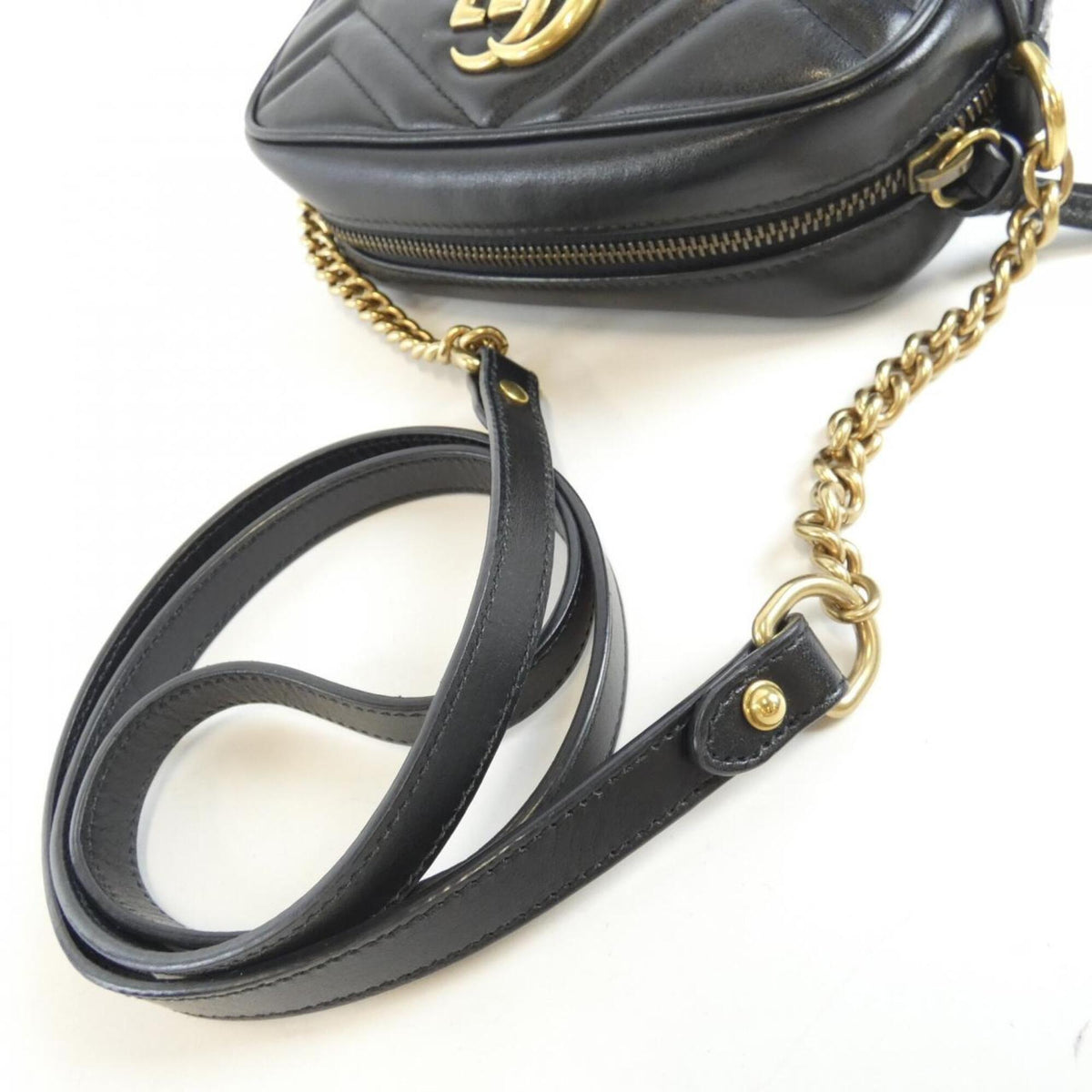 Gucci Black Quilting Leather Shoulder Bag (Pre-Owned)
