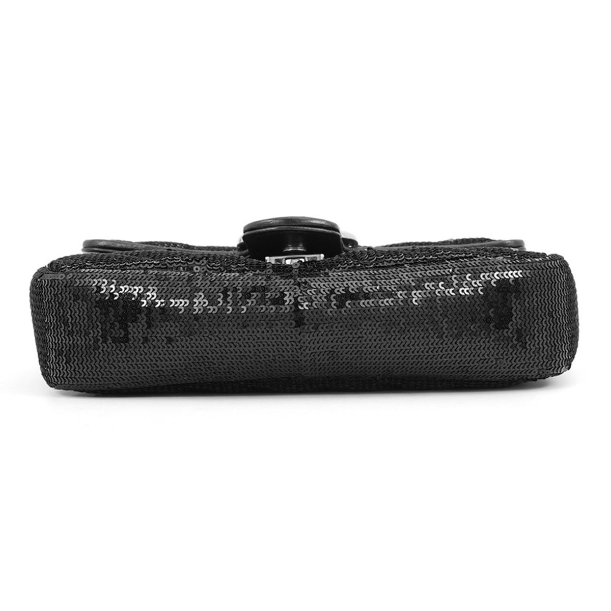Gucci Black Spangles Leather Shoulder Bag (Pre-Owned)