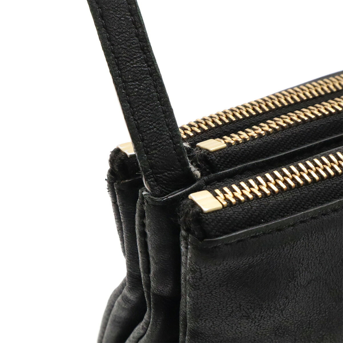 Celine Black Leather Pochette Pouch Shoulder Bag (Pre-Owned)