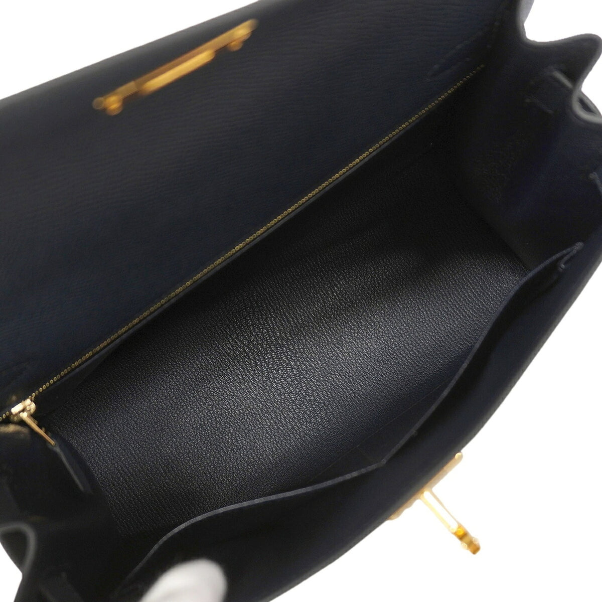Hermes Blue Indigo Leather Handbag (Pre-Owned)