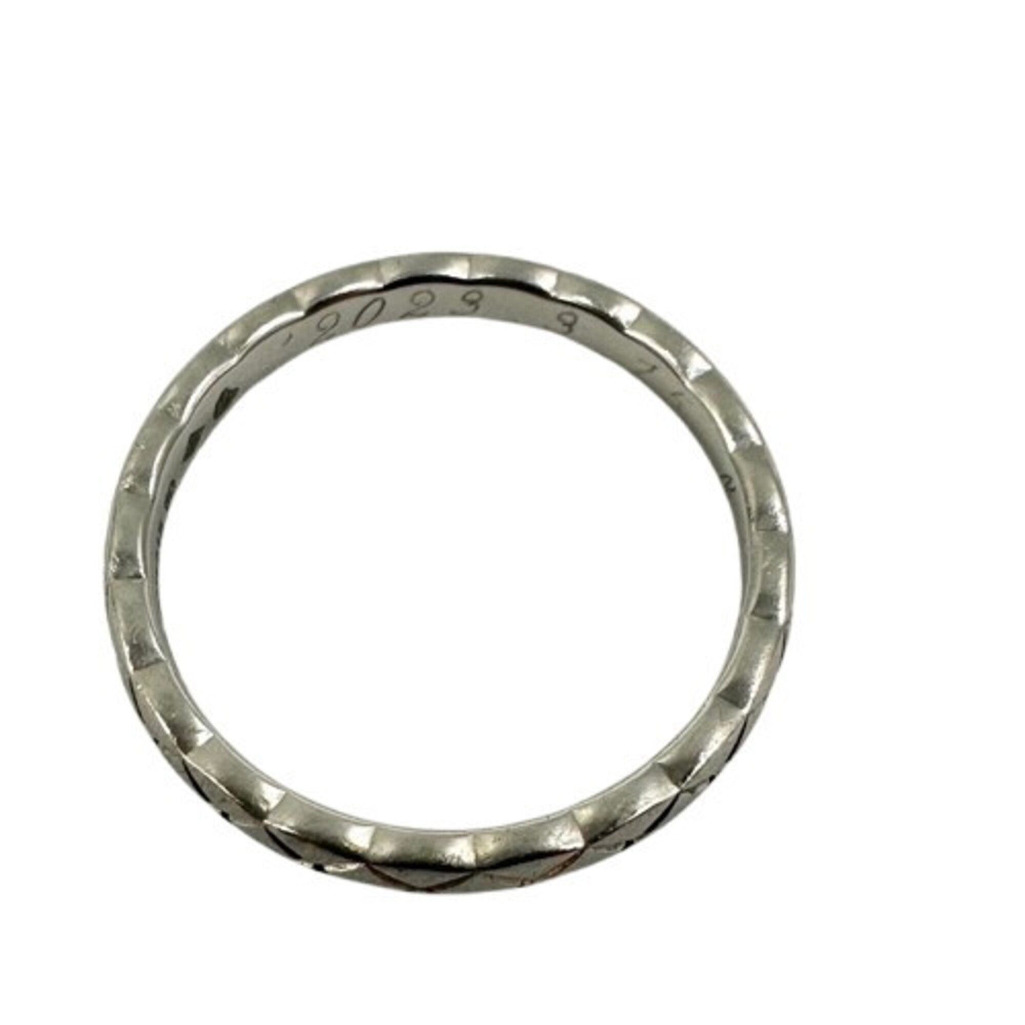 Chanel Platinum Platinum 950 Band Ring (Pre-Owned)