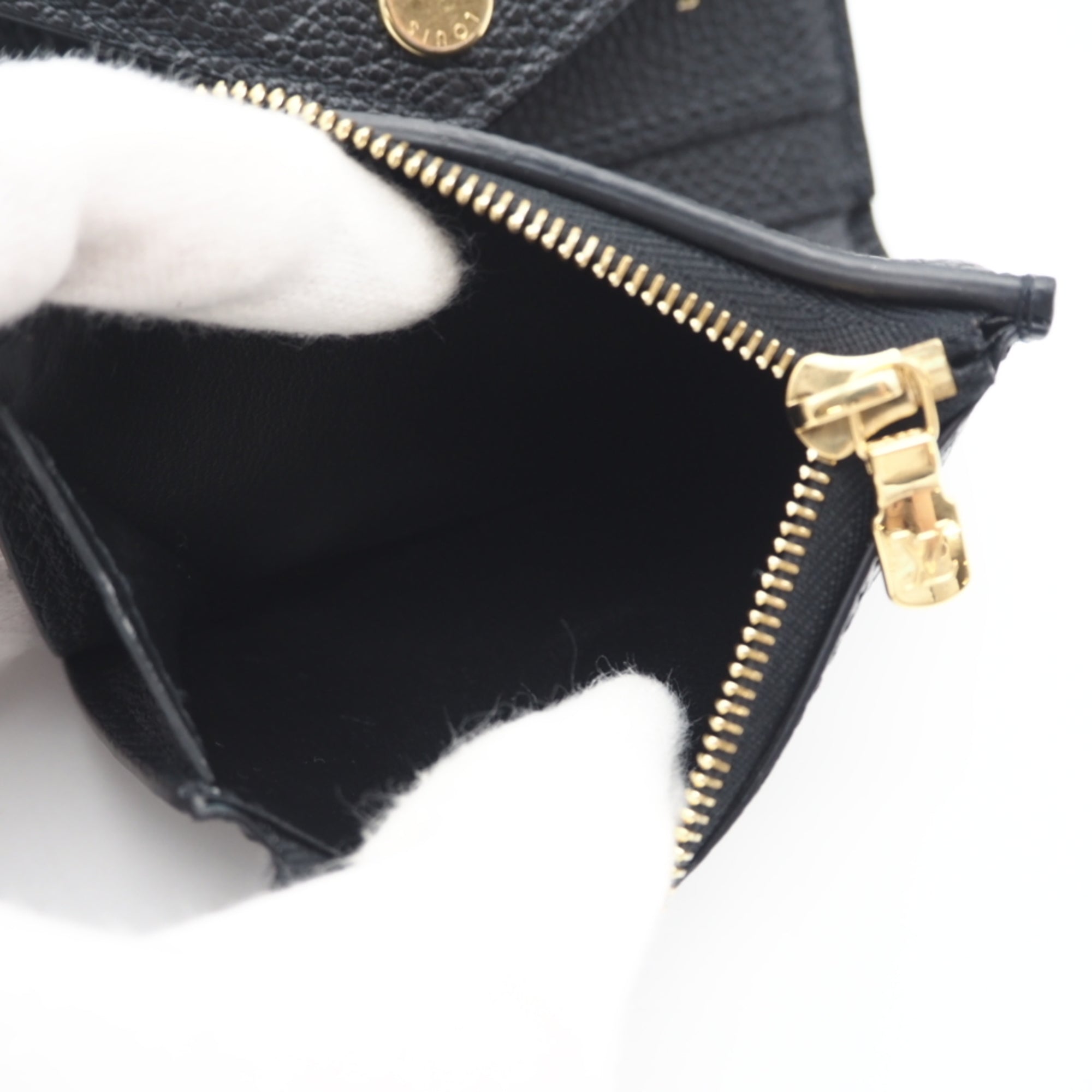 Louis Vuitton Black Noir Leather Wallet (Bi-Fold) (Pre-Owned)