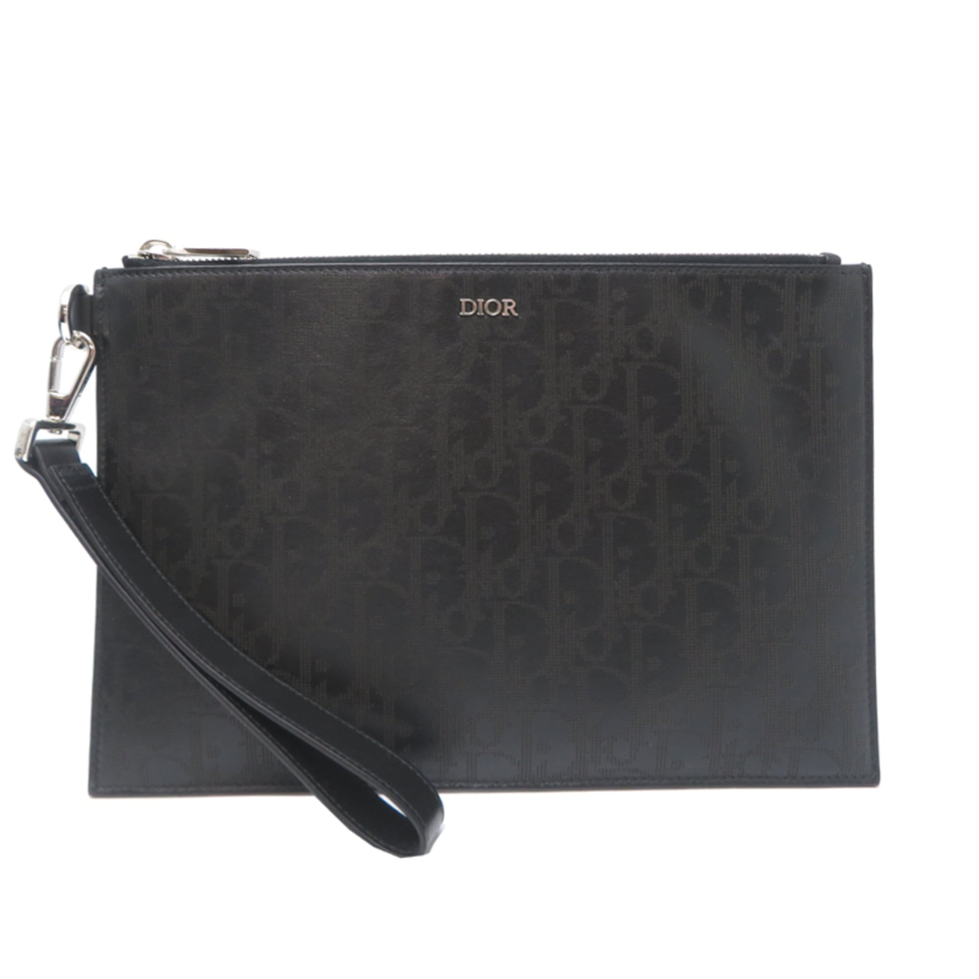 Christian Dior Black Leather Clutch Bag (Pre-Owned)