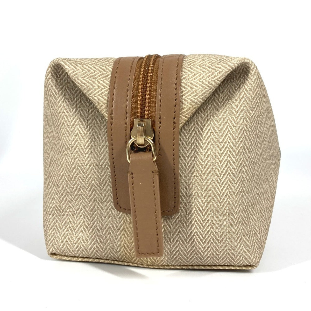 Bvlgari Beige Leather Pvc Pouch (Pre-Owned)
