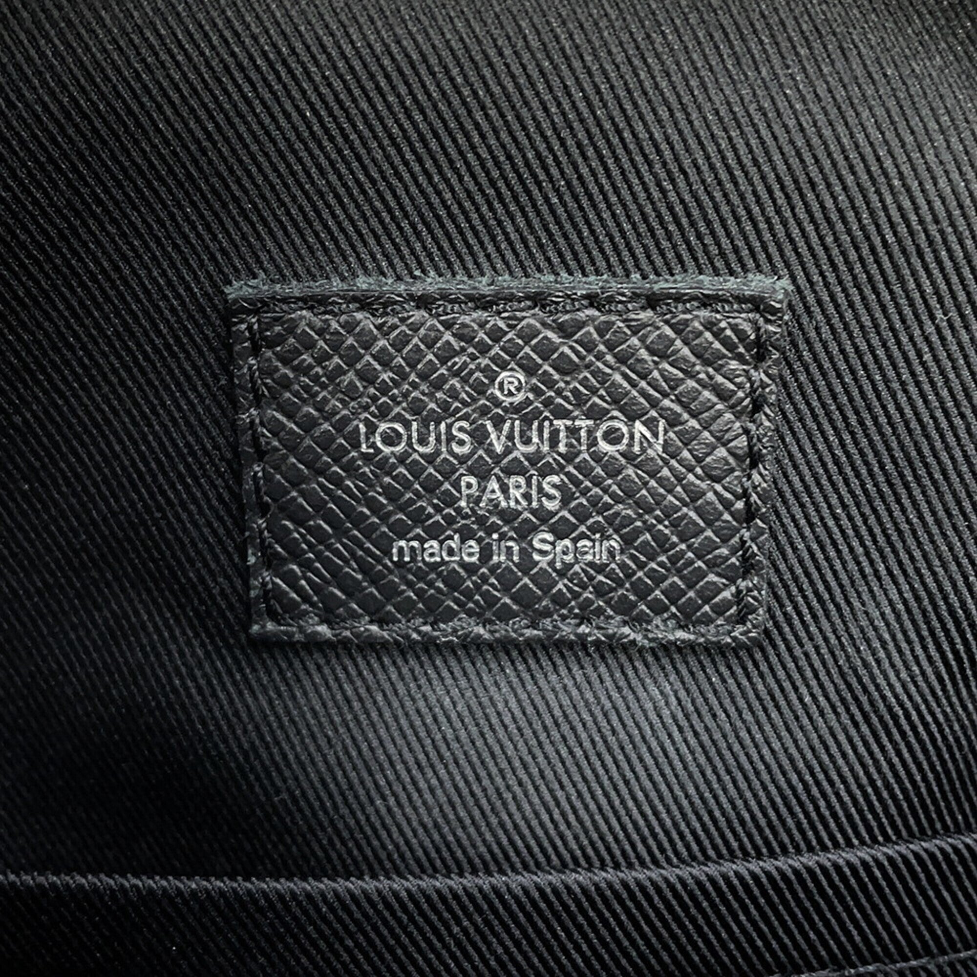 Louis Vuitton Monogram Eclipse Black Noir Taiga Leather Monogram Eclipse Handbag Sling Bag (Pre-Owned)