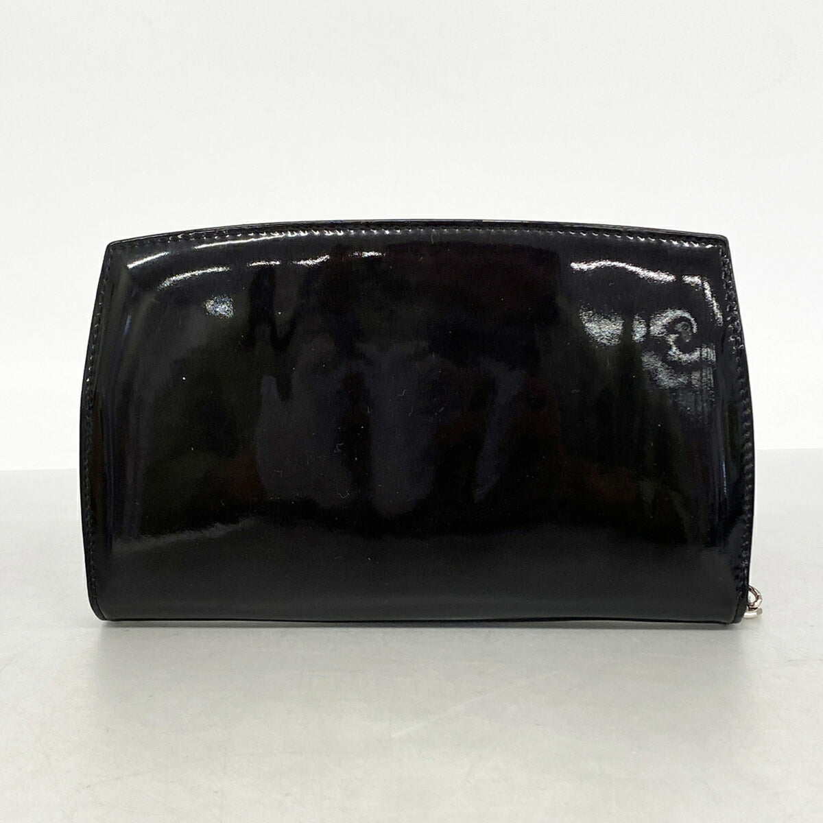 Chanel Black Patent Leather Long Wallet (Bi-Fold) (Pre-Owned)