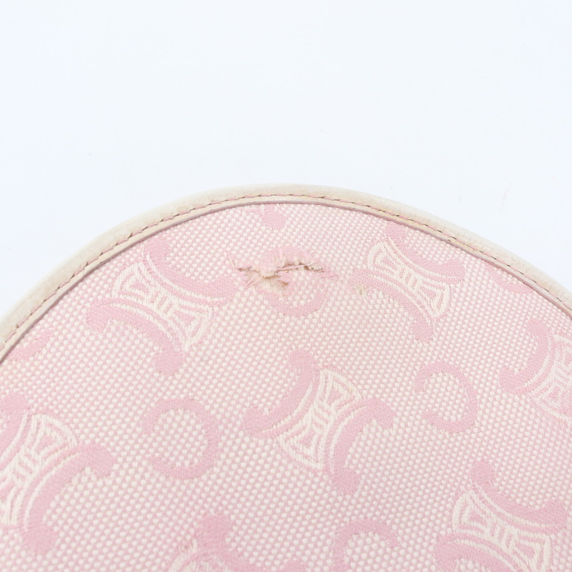 Celine Macadam Ivory Pink Leather Canvas Handbag Shoulder Bag (Pre-Owned)