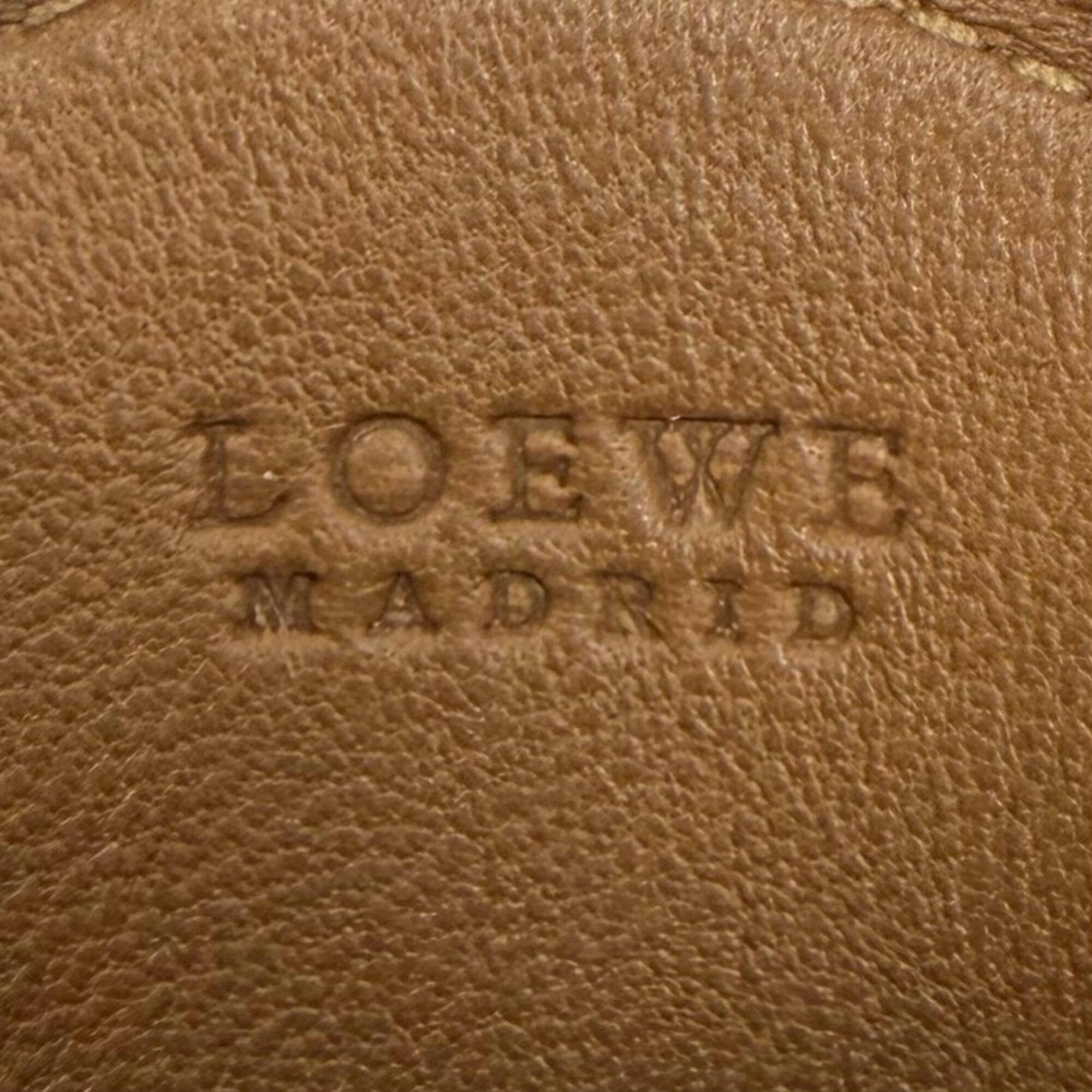 Loewe Brown Leather Coin Purse/Coin Case (Pre-Owned)
