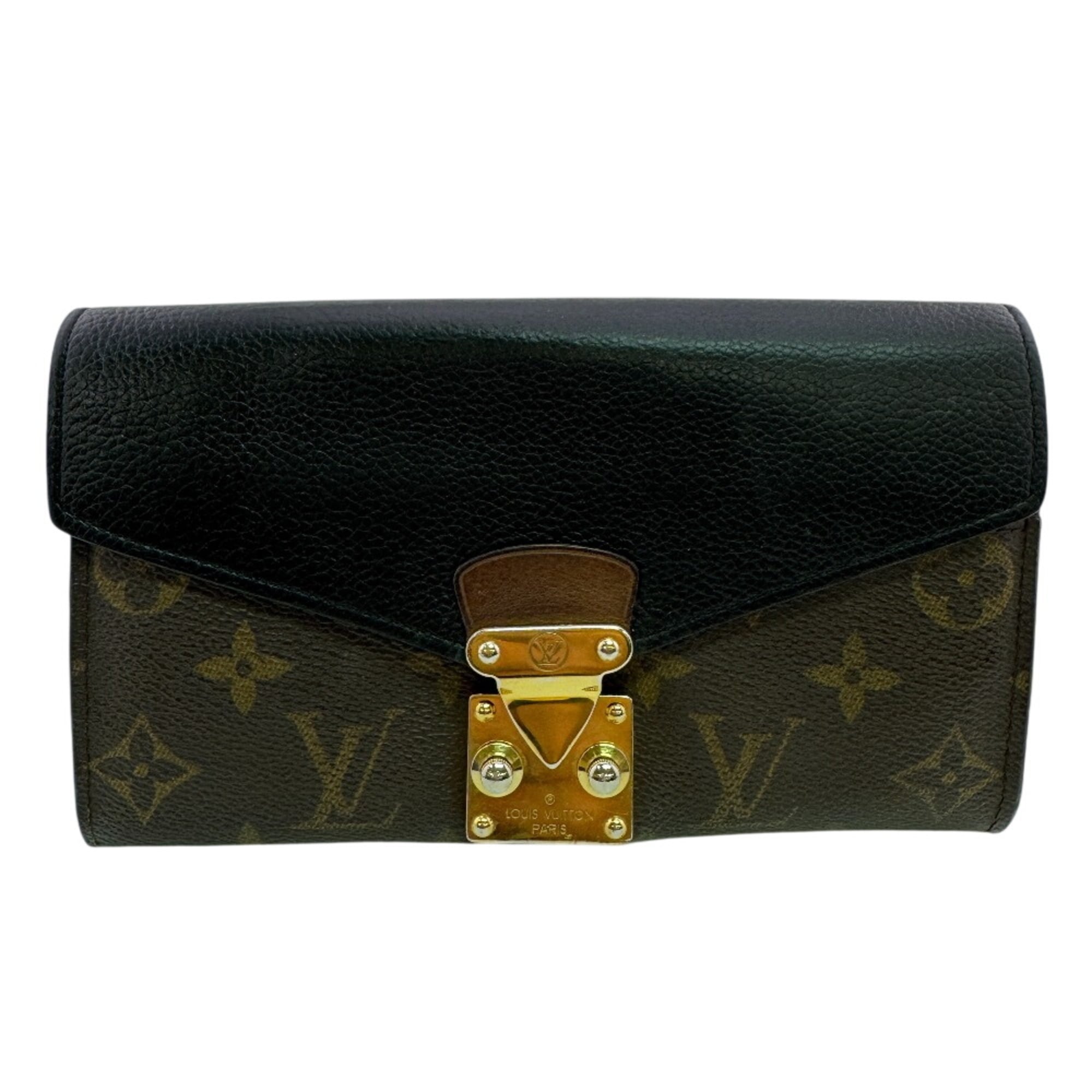 Louis Vuitton Black Brown Monogram Monogram Leather (Pre-Owned)
