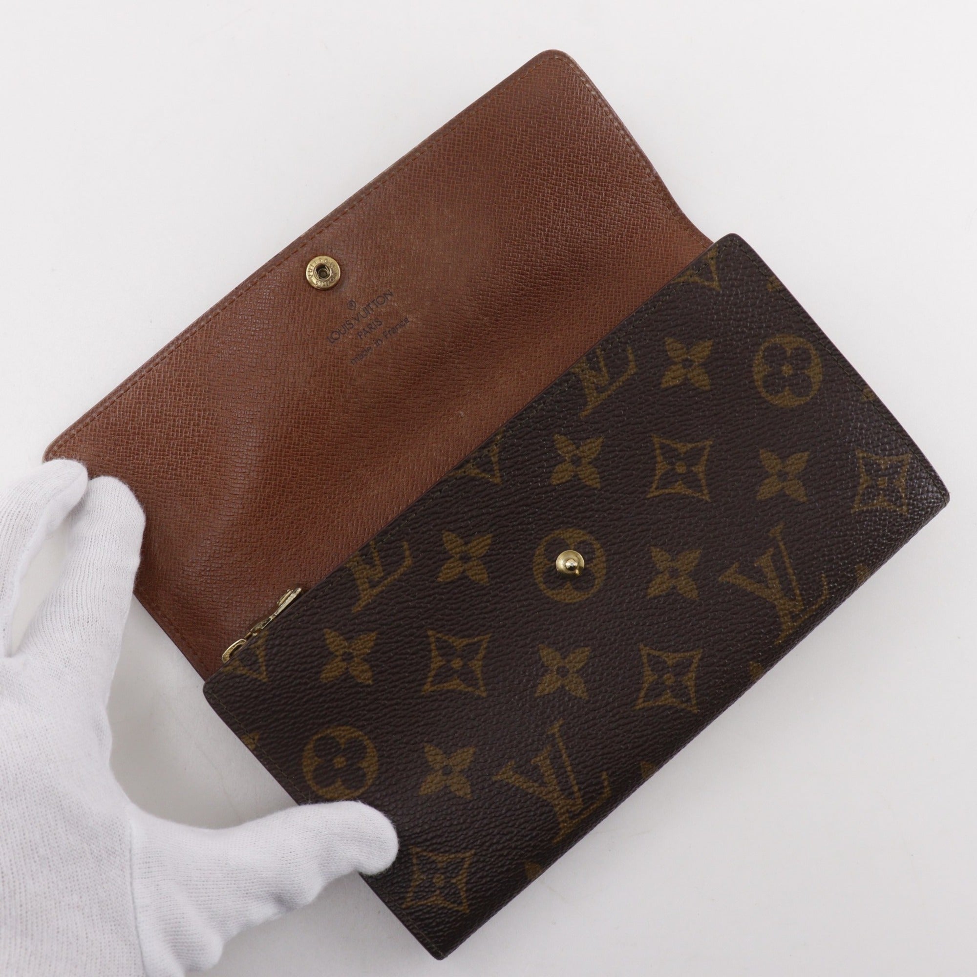 Louis Vuitton Monogram Brown Monogram Long Wallet (Bi-Fold) (Pre-Owned)