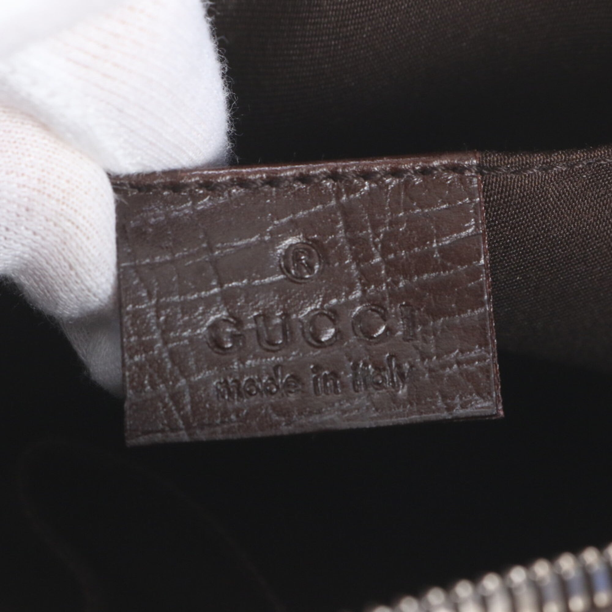 Gucci Brown Leather Coated Canvas Messenger Bag Shoulder Bag (Pre-Owned)