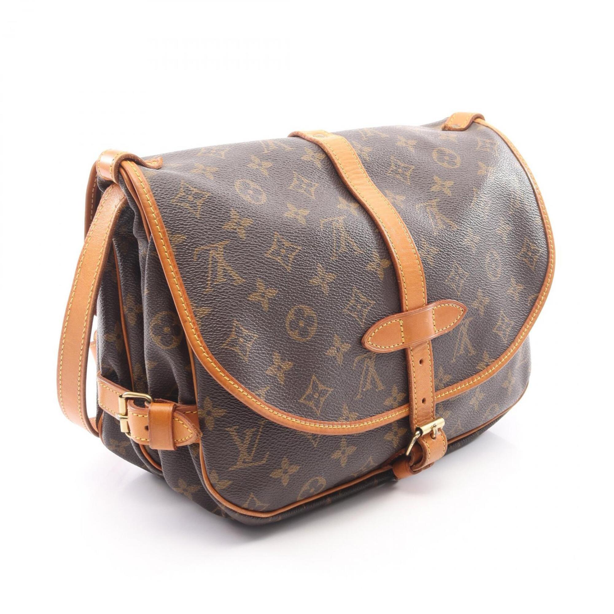 Louis Vuitton Brown Coated Canvas Pvc Monogram Leather Handbag Shoulder Bag (Pre-Owned)