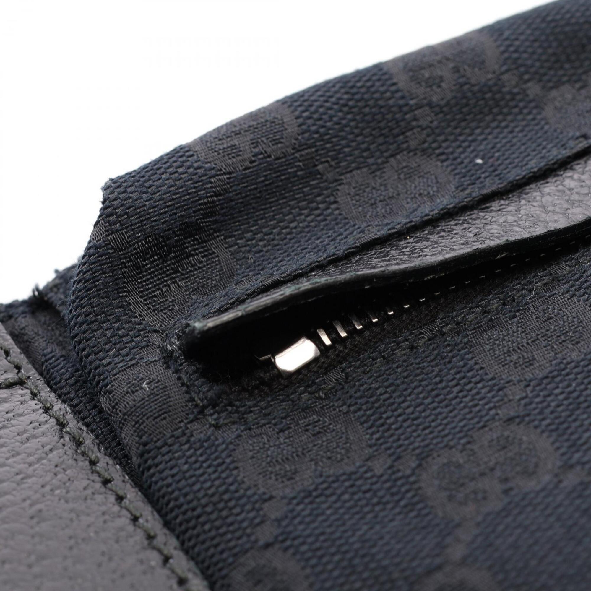 Gucci Black Canvas Leather Fanny Pack Handbag (Pre-Owned)