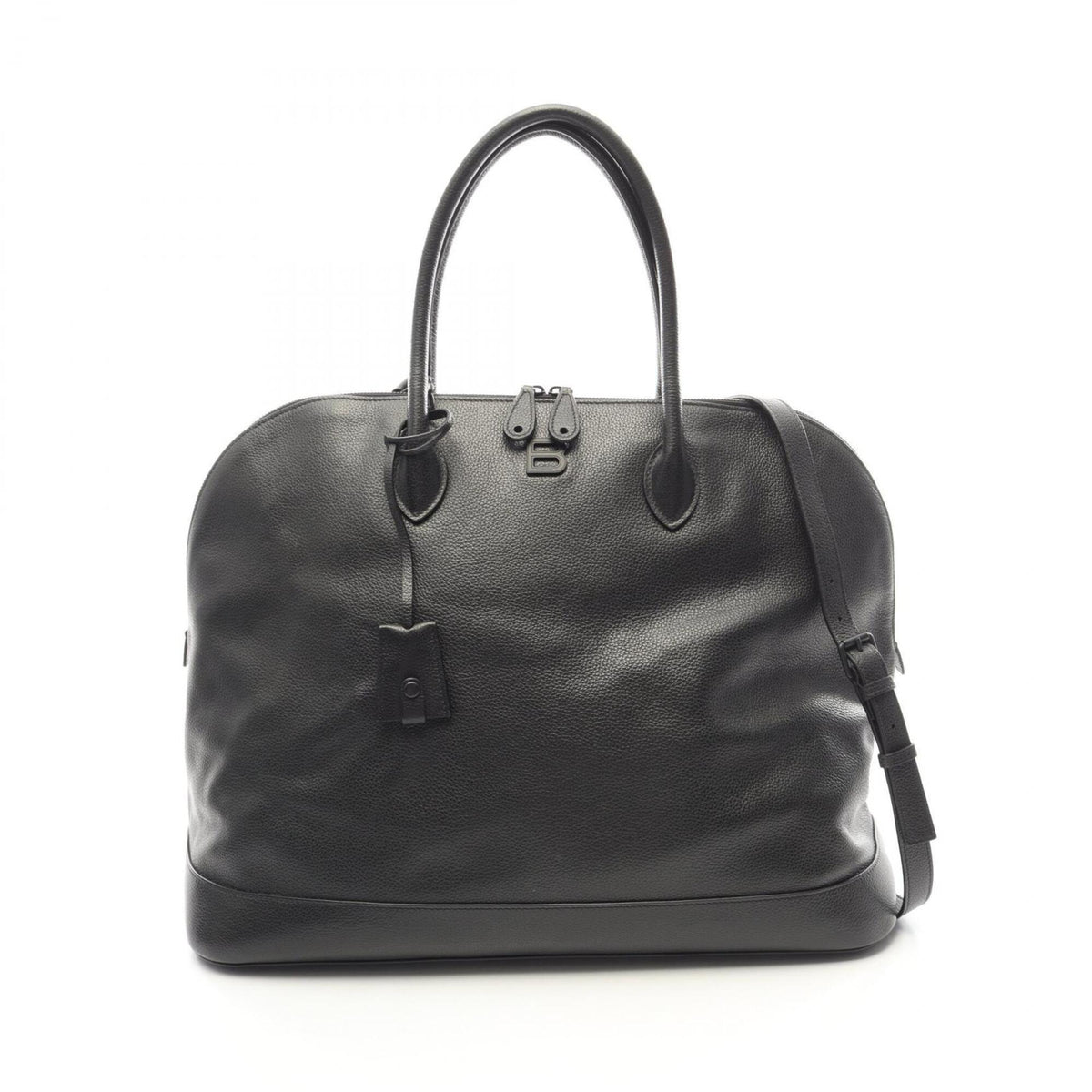 Balenciaga Black Leather Handbag Tote Bag (Pre-Owned)