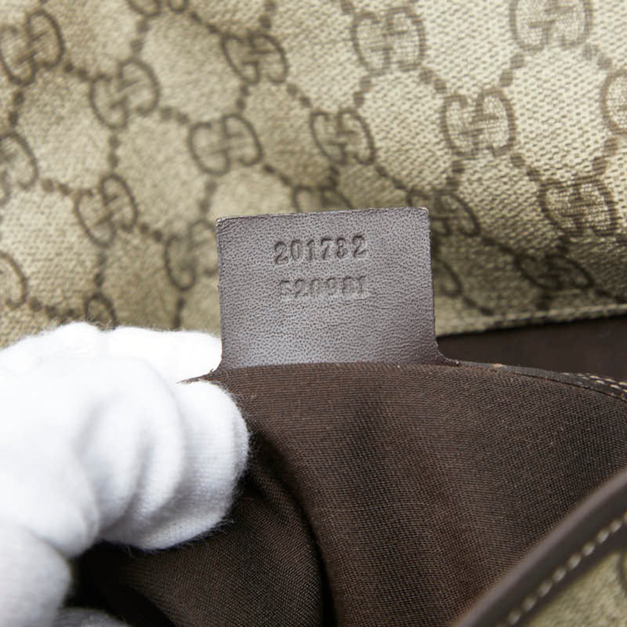 Gucci Beige Pvc Leather Shoulder Bag (Pre-Owned)