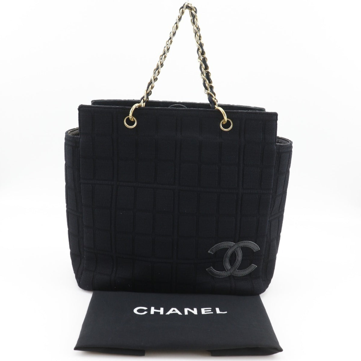 Chanel Black Jersey Tote Bag (Pre-Owned)
