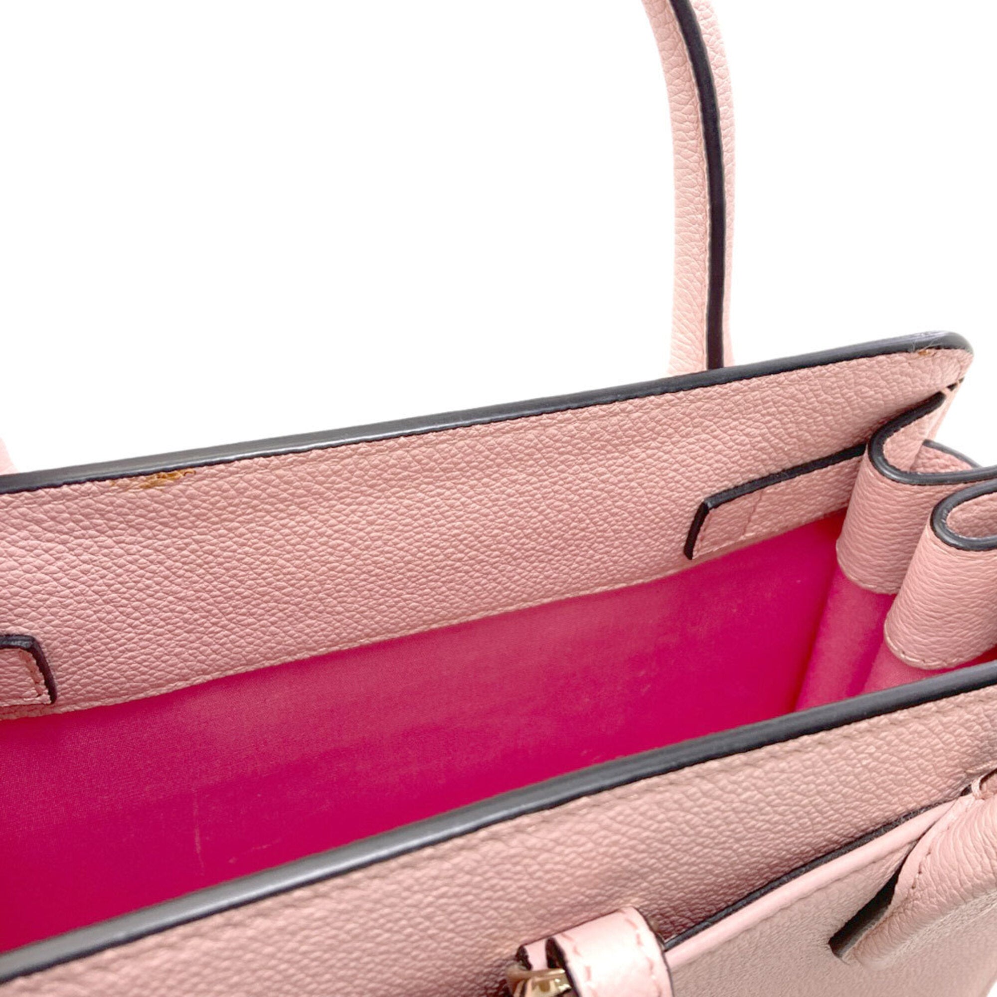 Bvlgari Pink Leather Handbag (Pre-Owned)