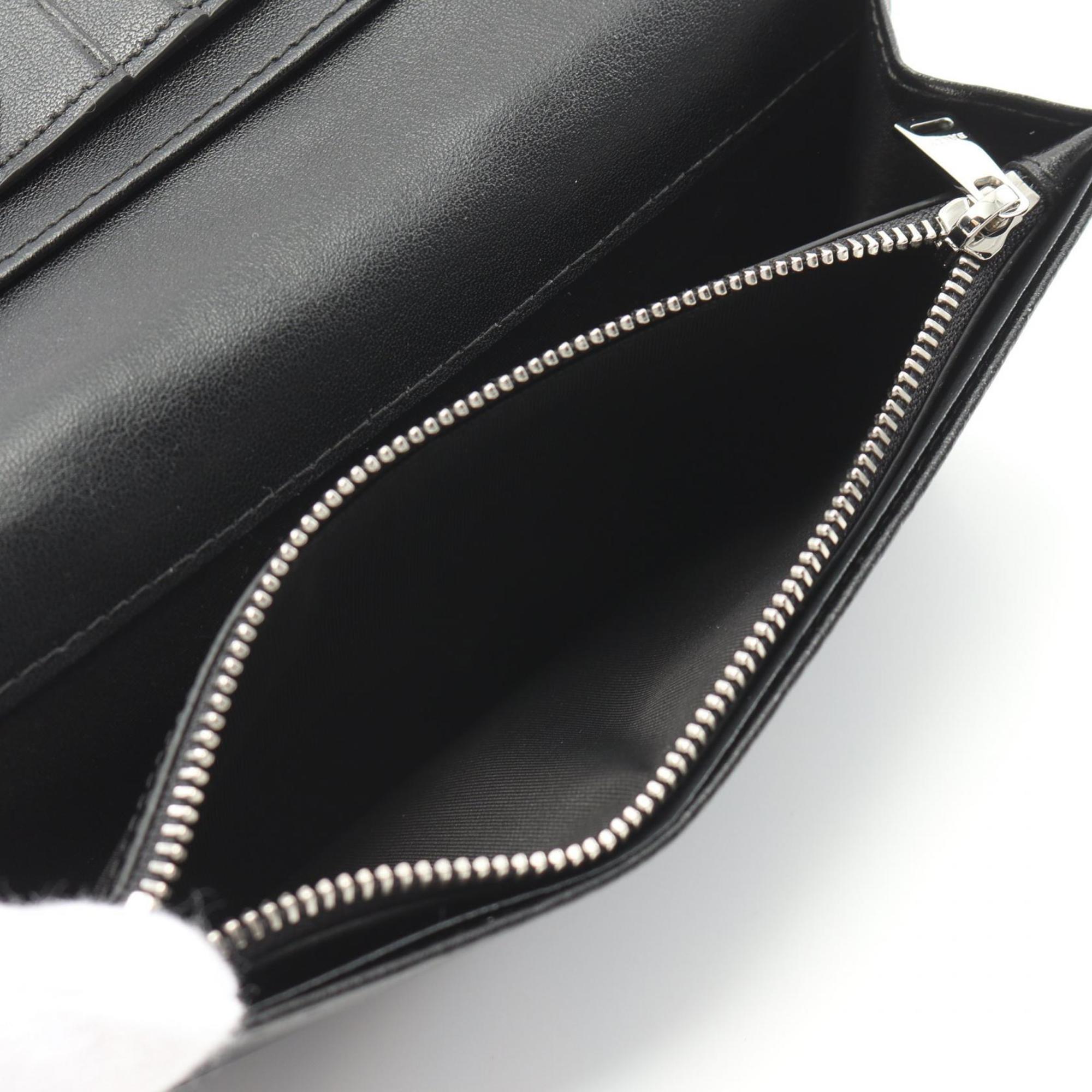 Bally Black Leather Long Wallet (Bi-Fold) (Pre-Owned)