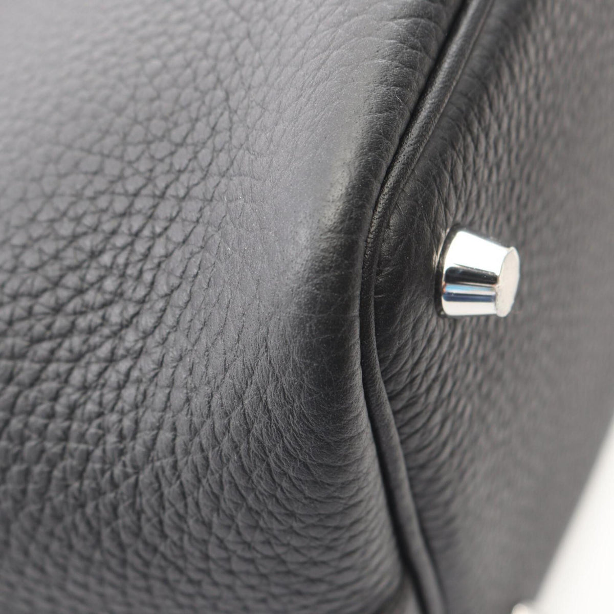 Hermes Black Taurillon Clemence Leather Handbag (Pre-Owned)