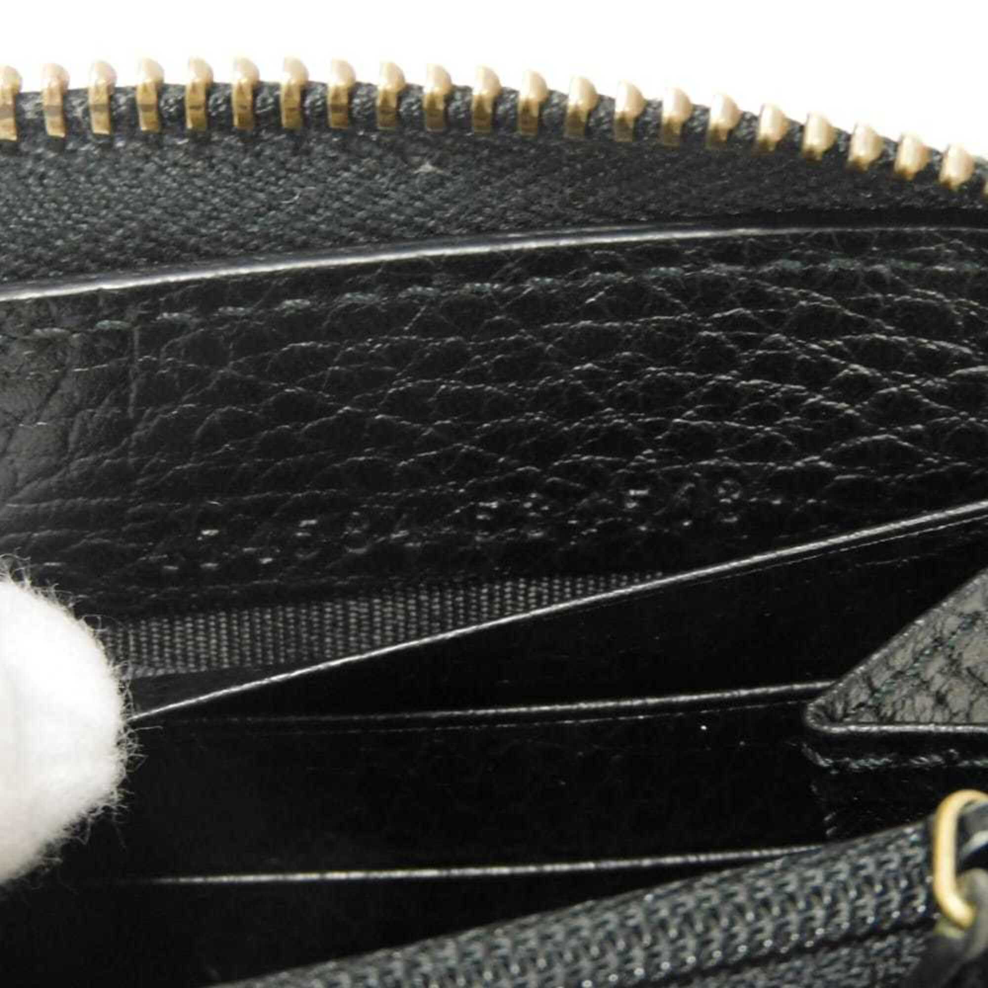 Gucci Black Leather Long Wallet (Bi-Fold) (Pre-Owned)
