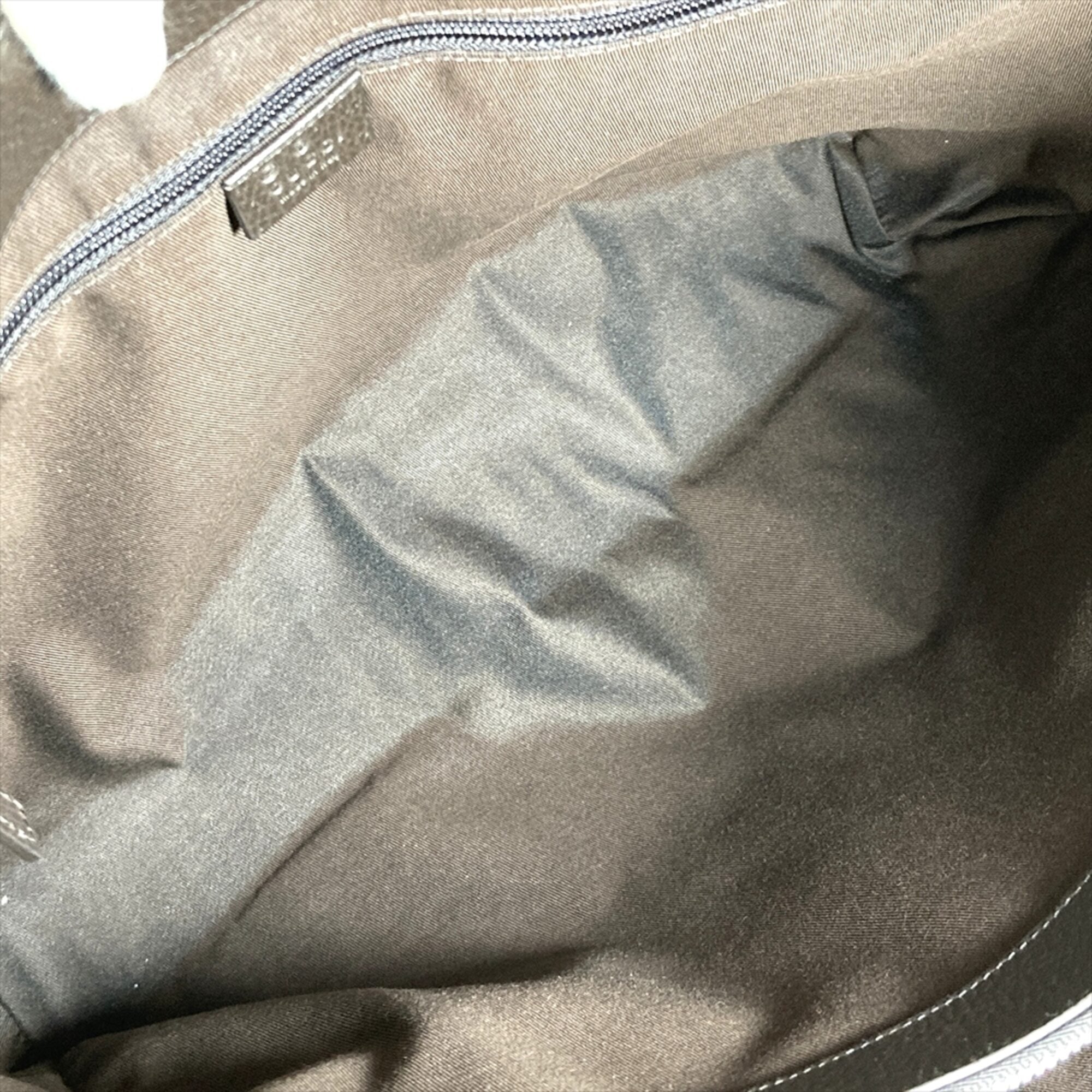 Gucci Beige Gg Canvas Leather Tote Bag (Pre-Owned)