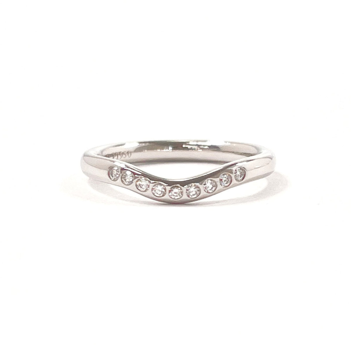 Tiffany Platinum Platinum 950 Band Ring (Pre-Owned)