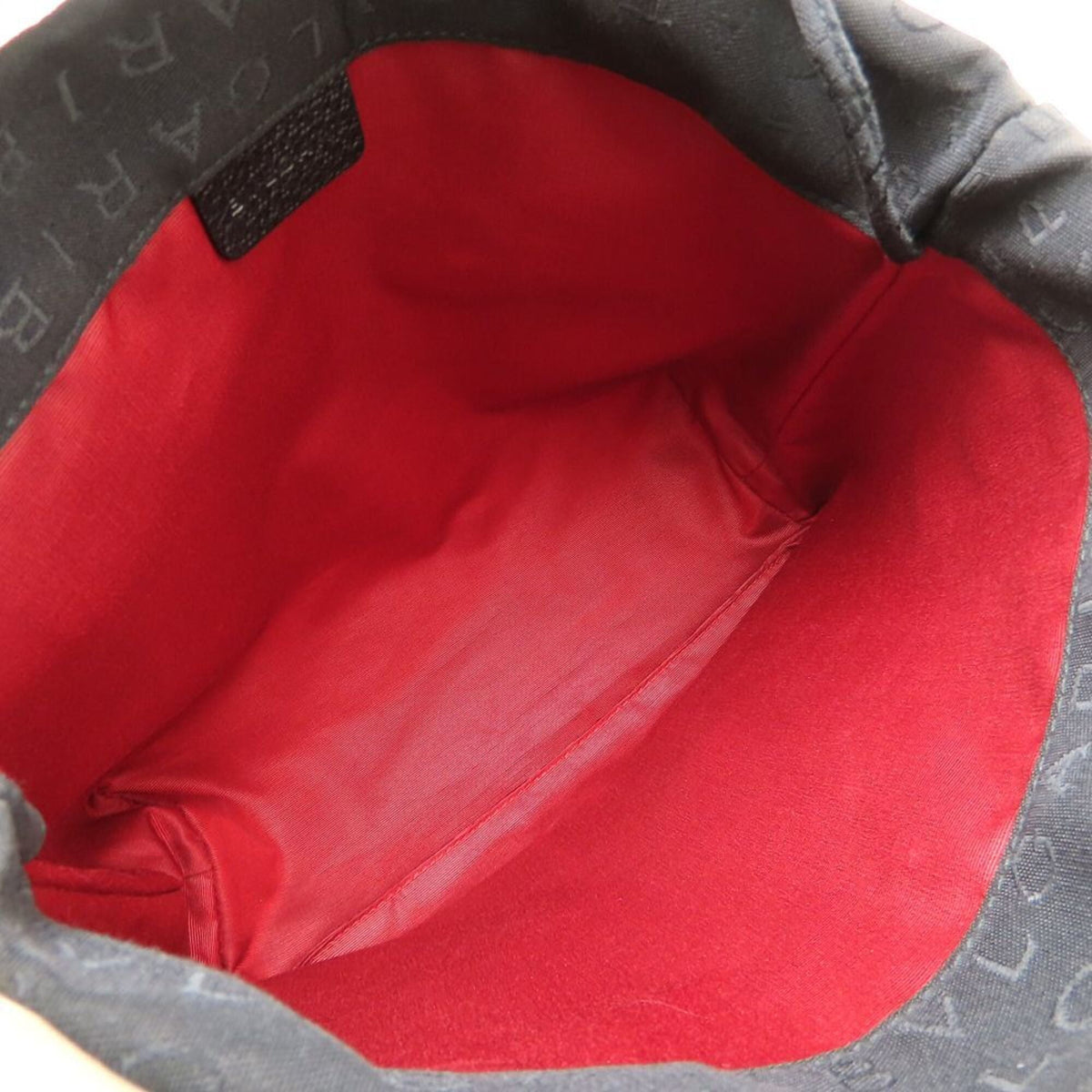 Bvlgari Black Canvas Leather Handbag Tote Bag (Pre-Owned)