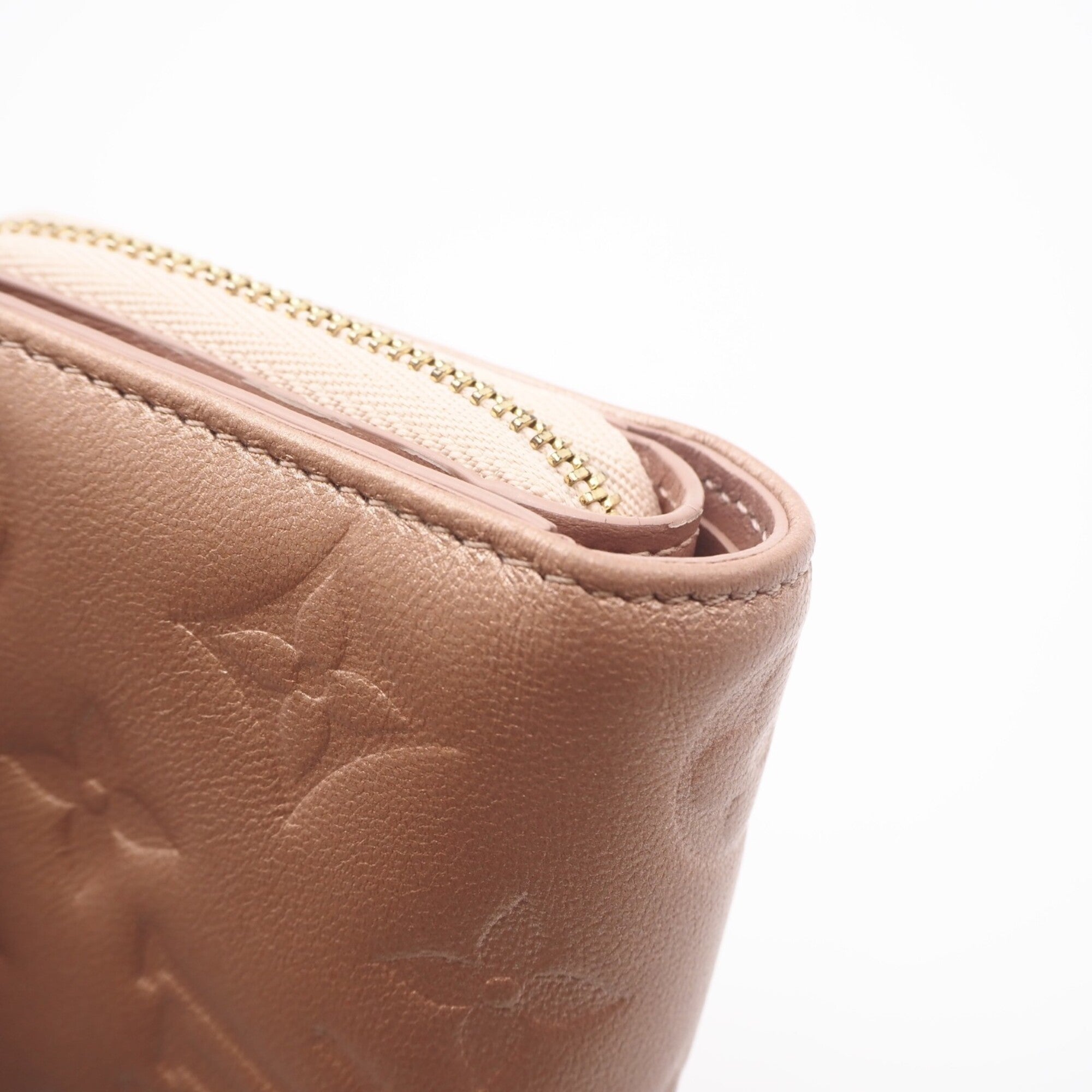 Louis Vuitton Monogram Pink Beige Leather Wallet (Bi-Fold) (Pre-Owned)